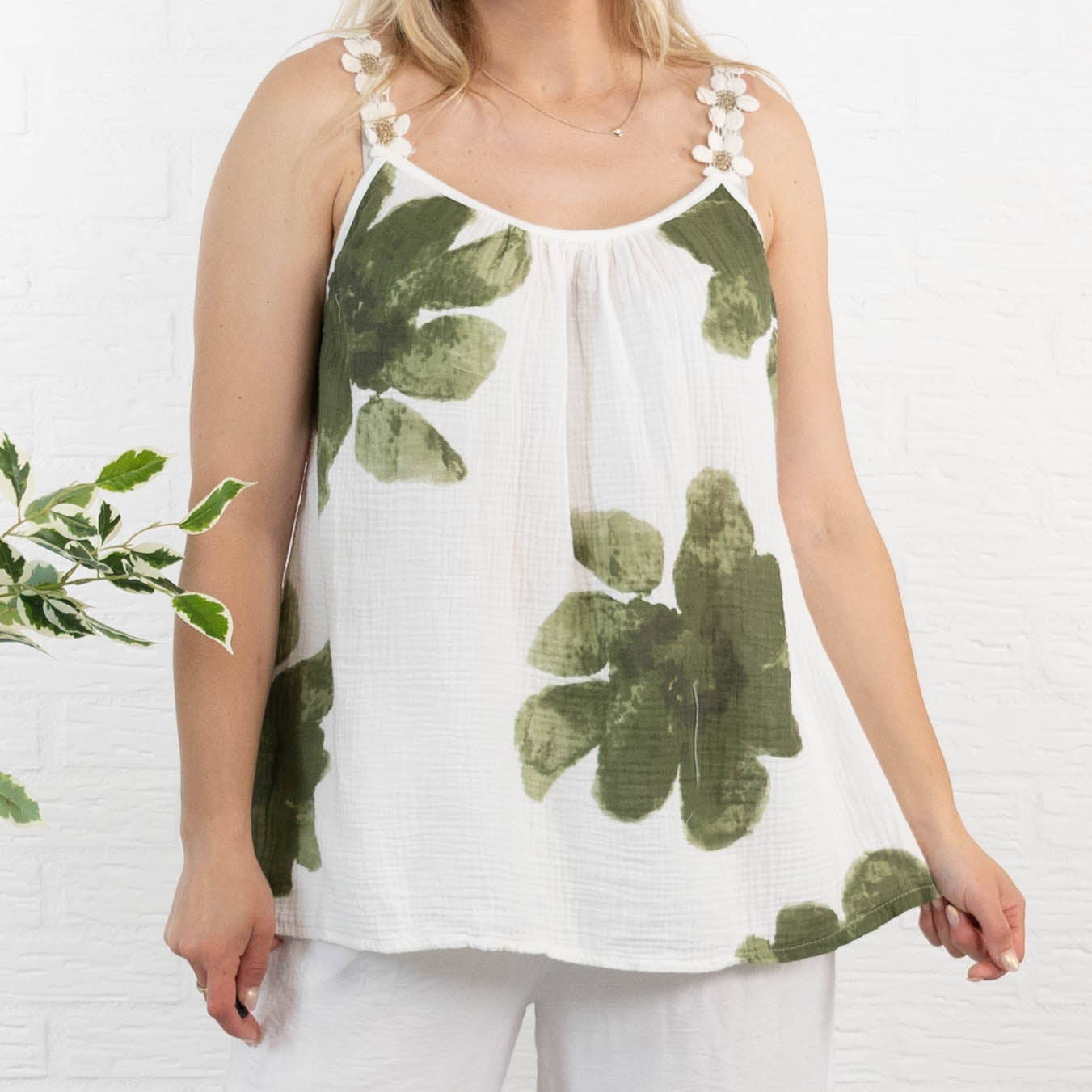 Ludmilla top, Khaki