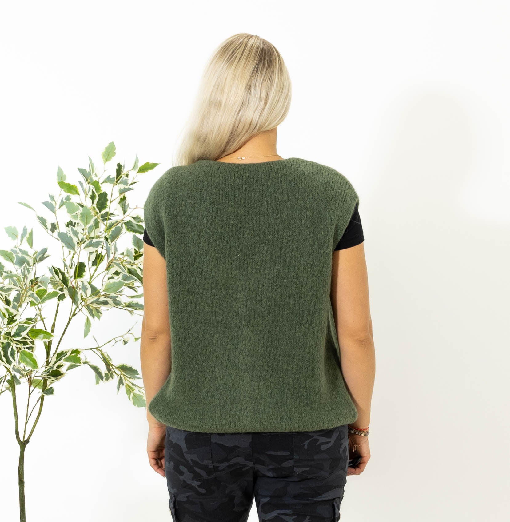 Lajla alpaca vest, Khaki