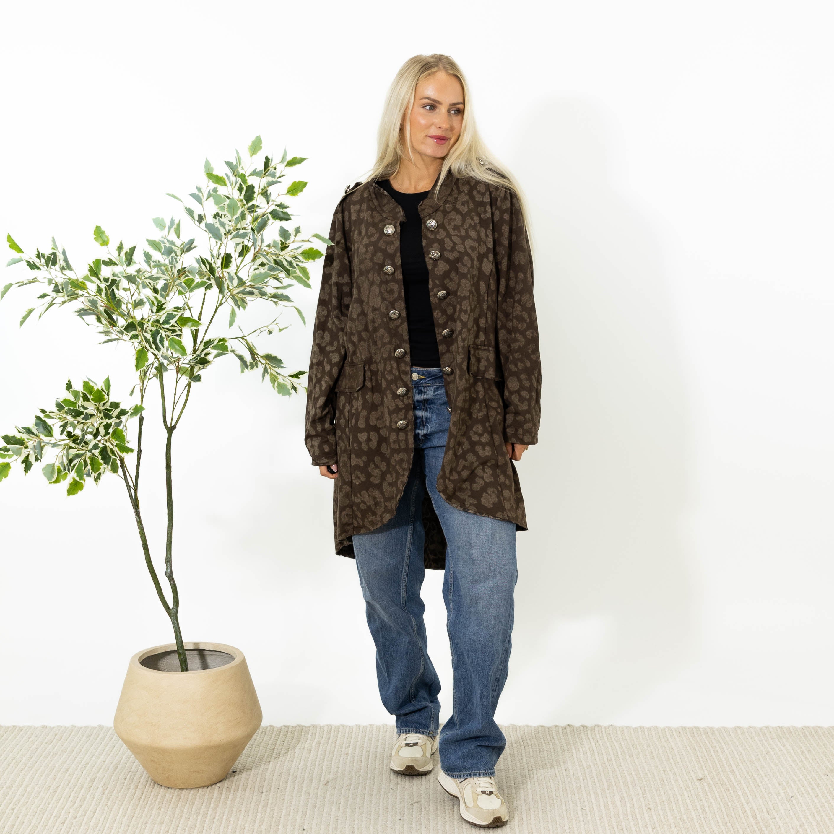 Ulla lang sweatshirt jakke, Choko
