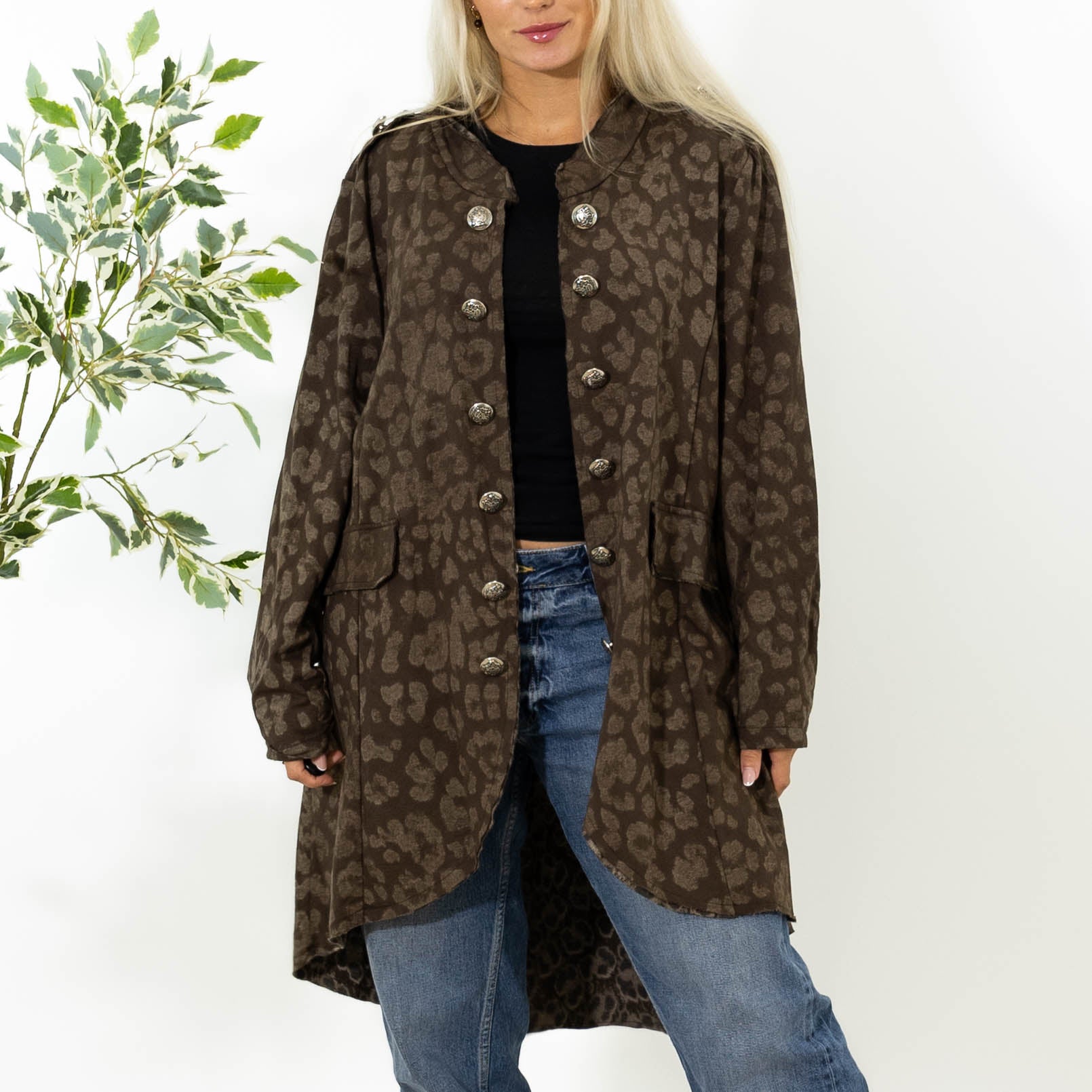 Ulla lang sweatshirt jakke, Choko