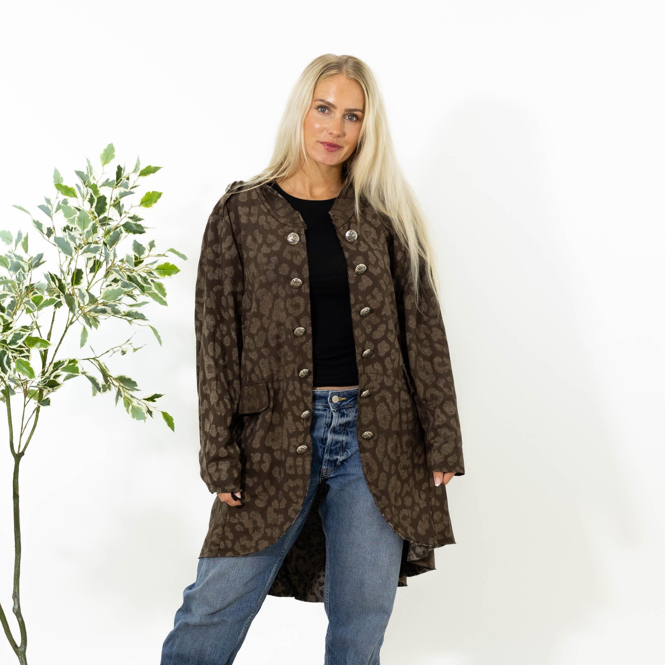 Ulla lang sweatshirt jakke, Choko