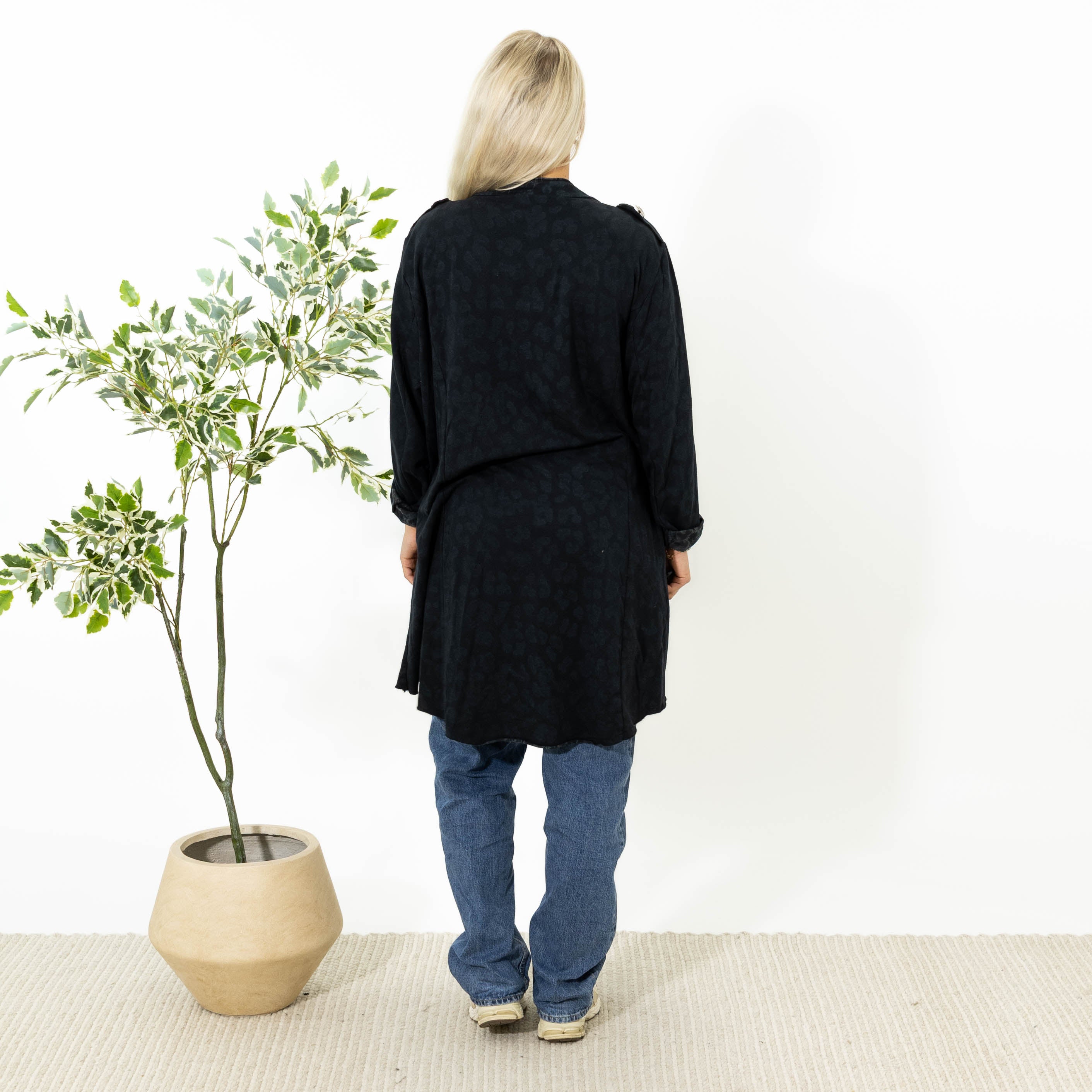Ulla lang sweatshirt jakke, Sort