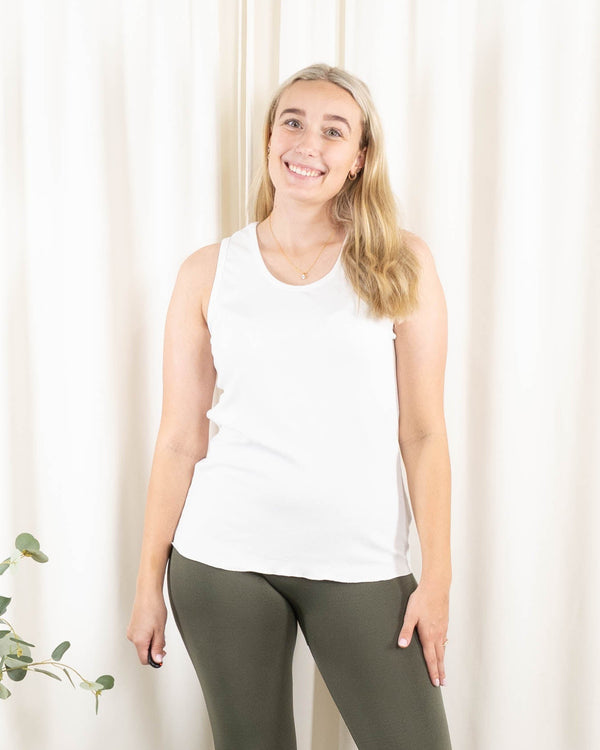 Nina top, Hvid