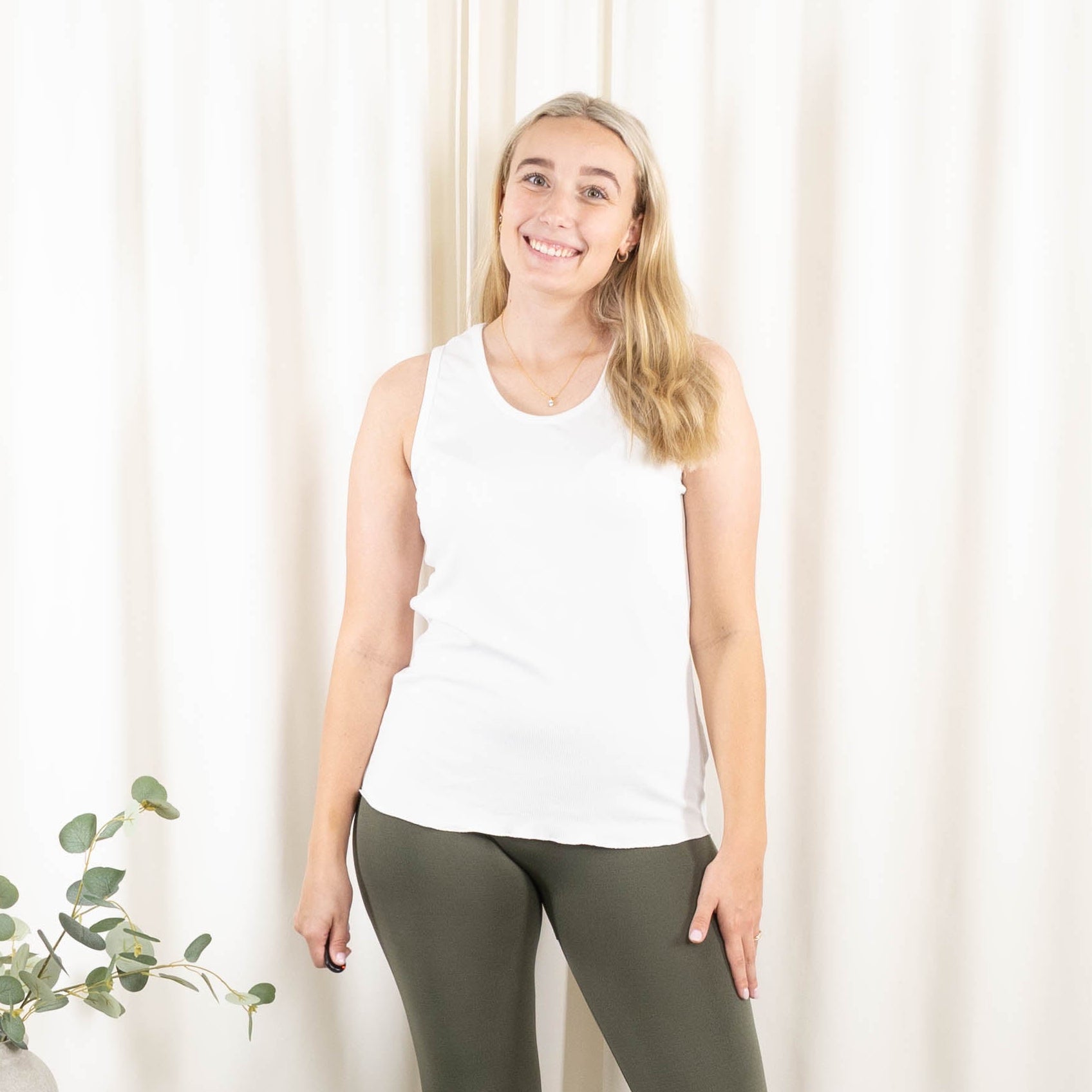 Nina top, Hvid