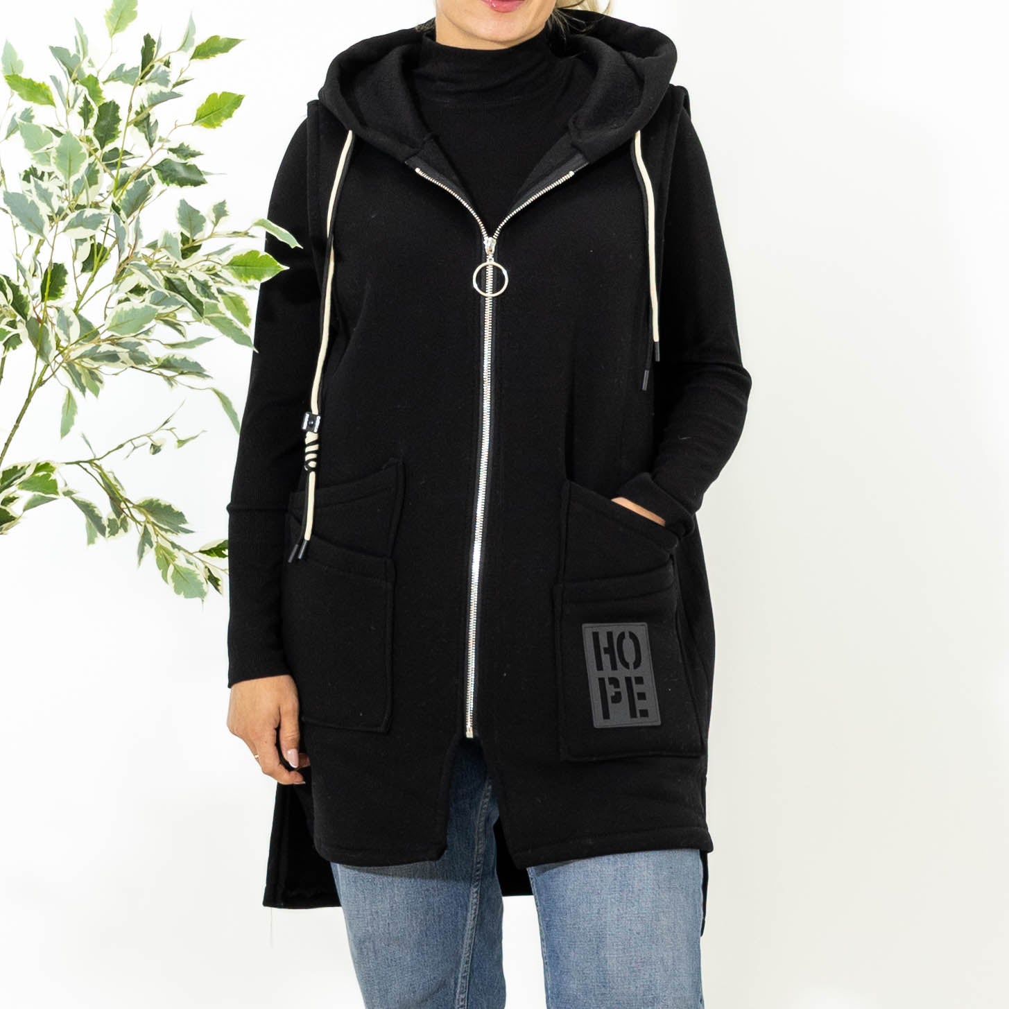 Kamma sweatshirt vest, Sort
