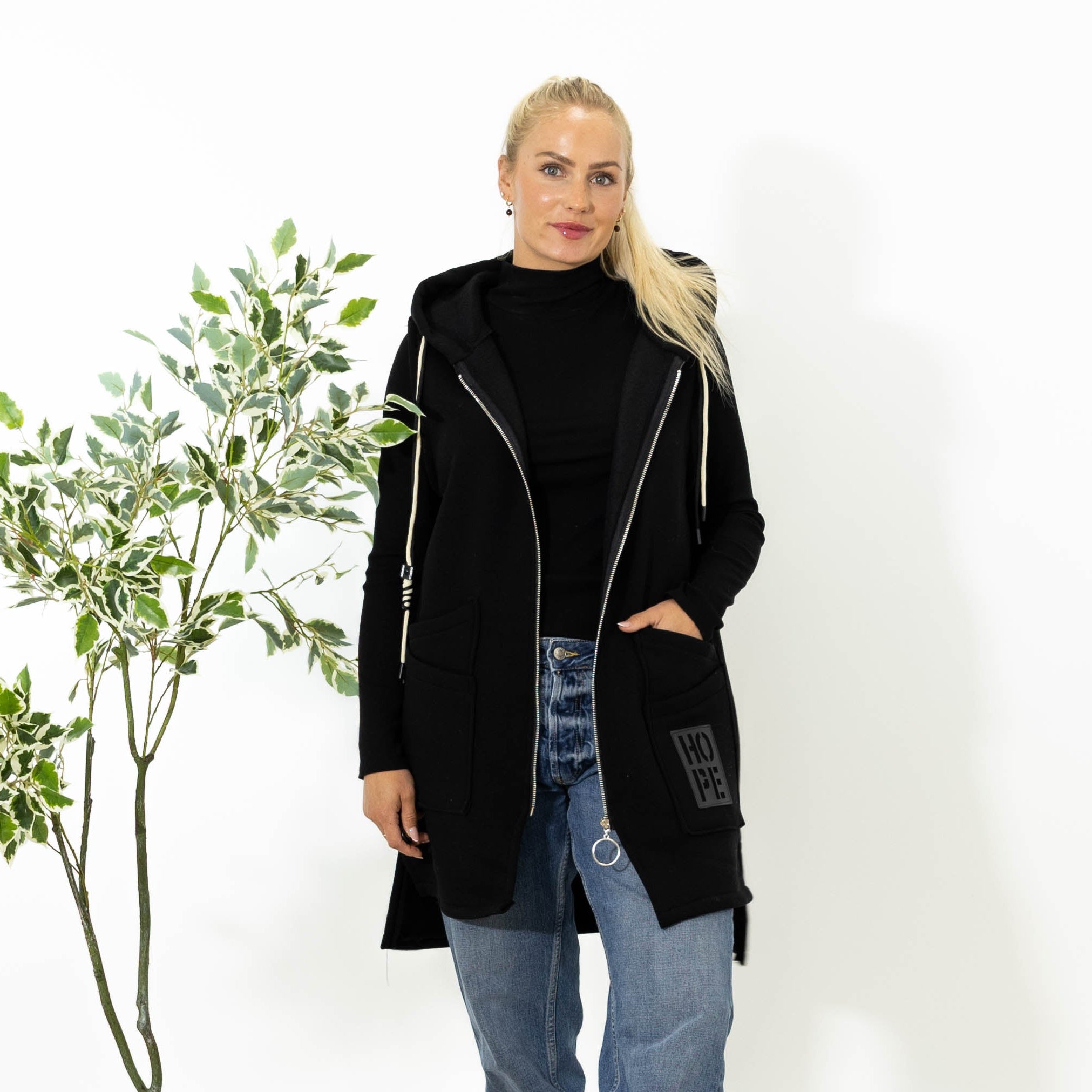 Kamma sweatshirt vest, Sort
