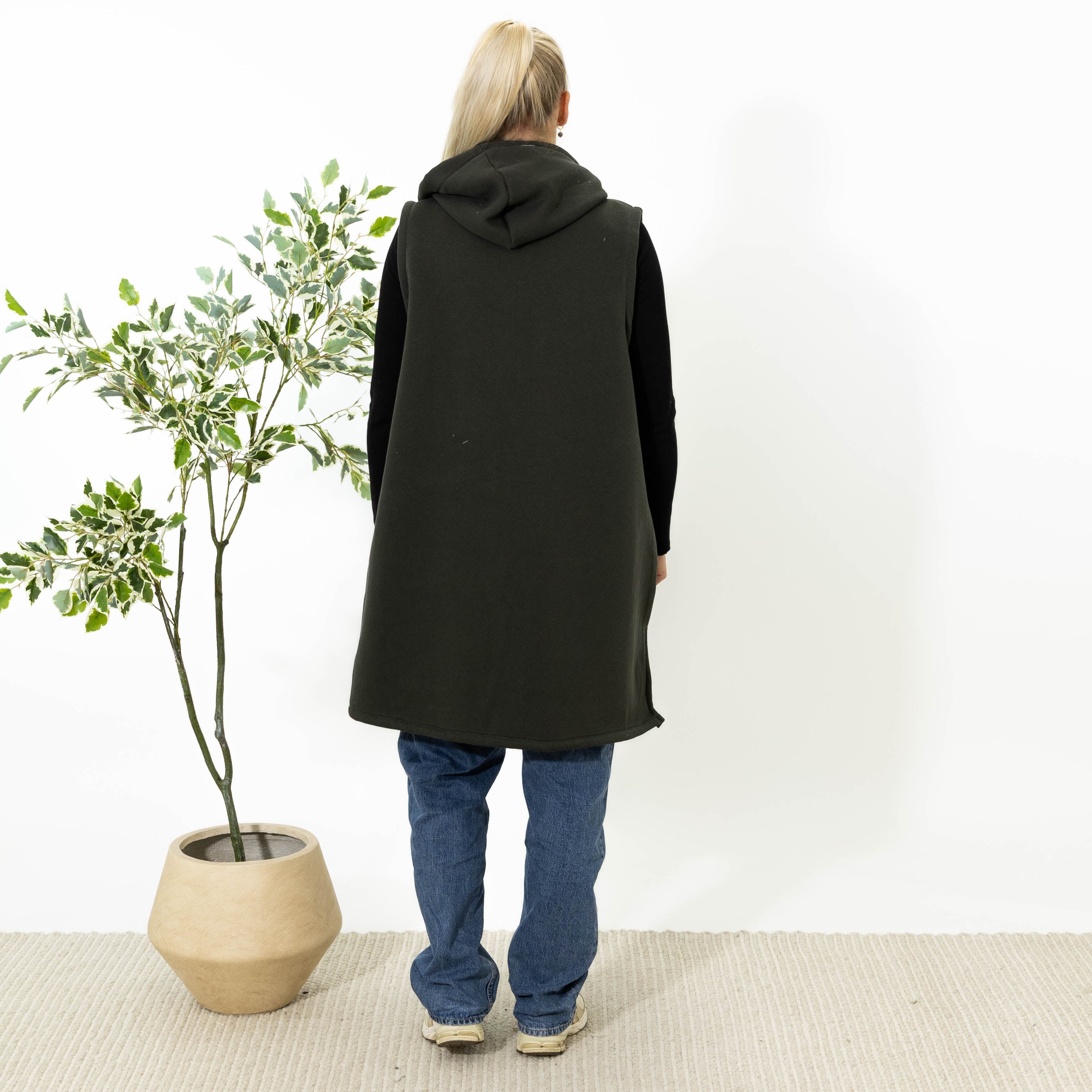 Kamma sweatshirt vest, Khaki
