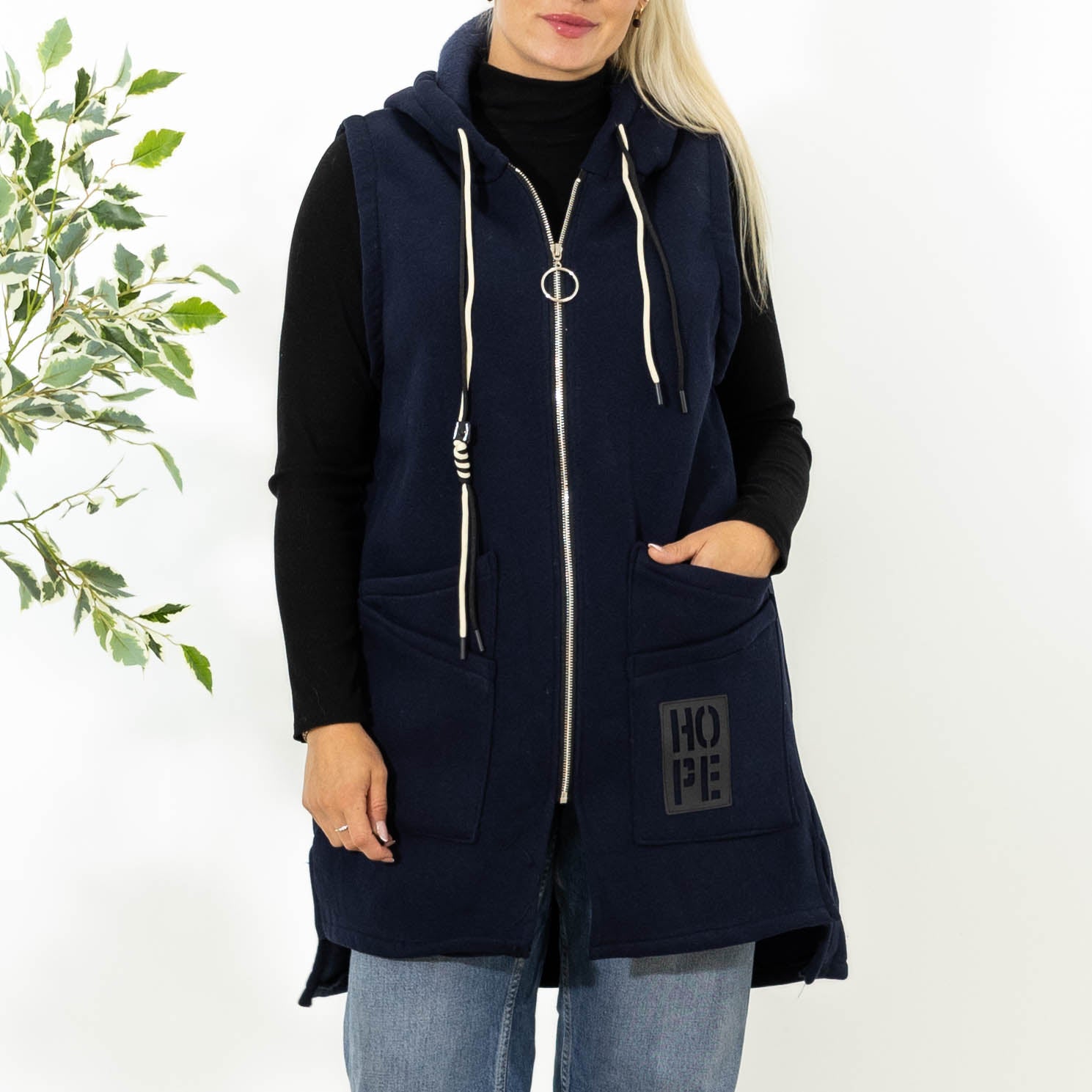 Kamma sweatshirt vest, Navy