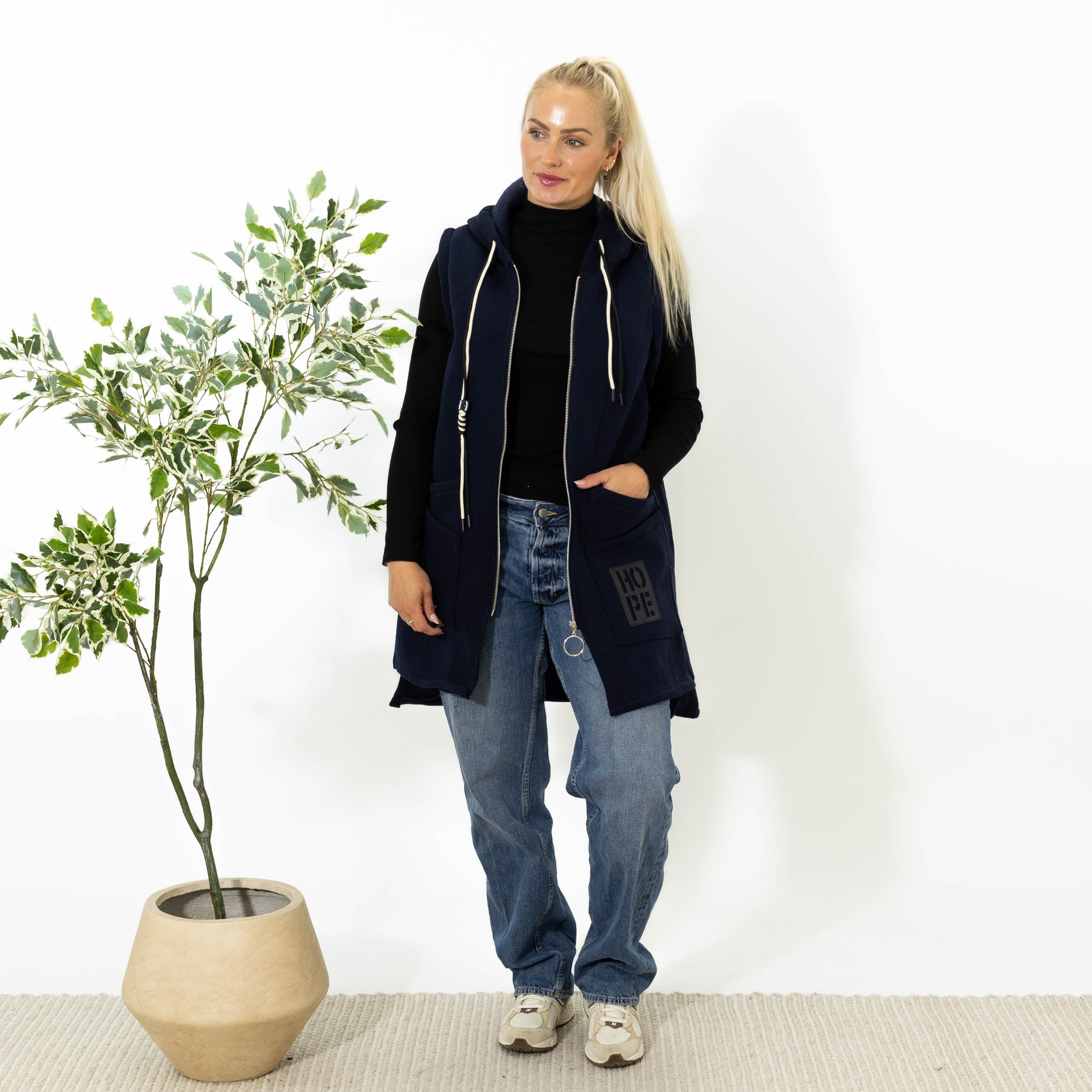 Kamma sweatshirt vest, Navy
