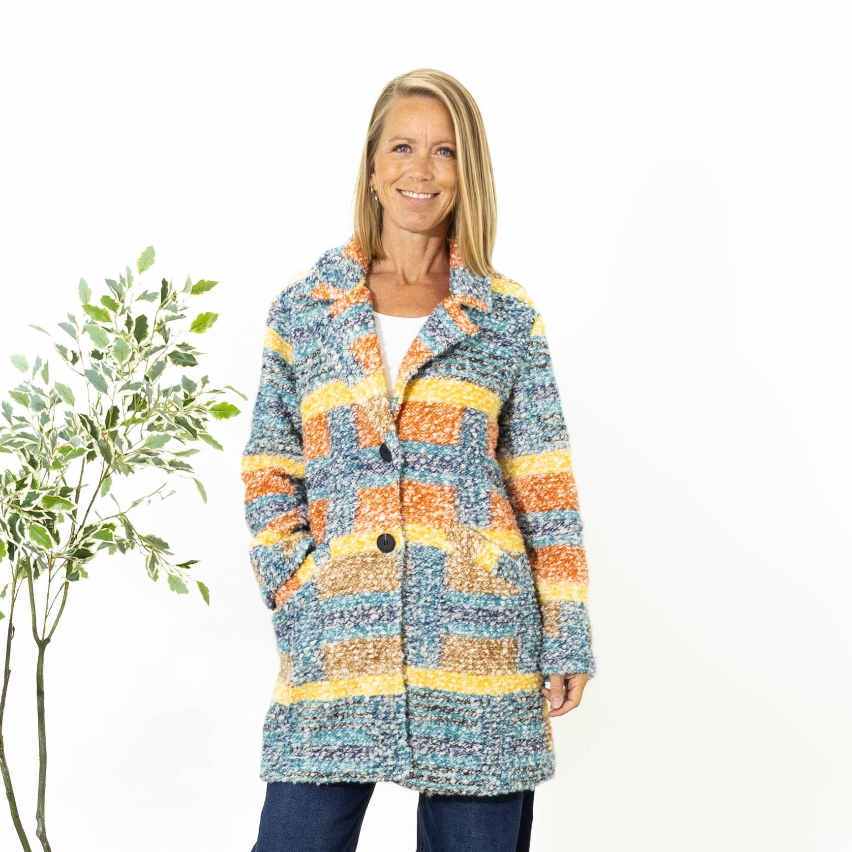 Dottie uld jakke, Multifarvet