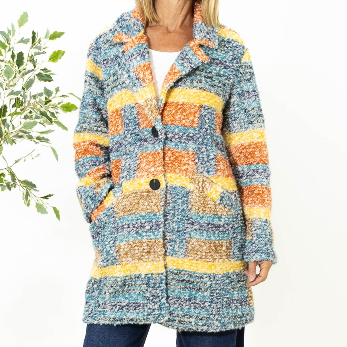 Dottie uld jakke, Multifarvet