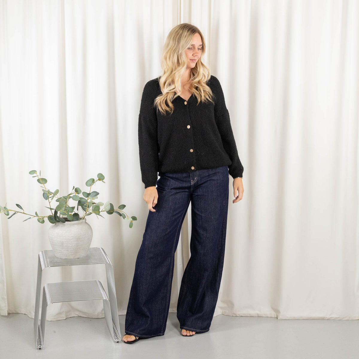Leona cardigan, Sort