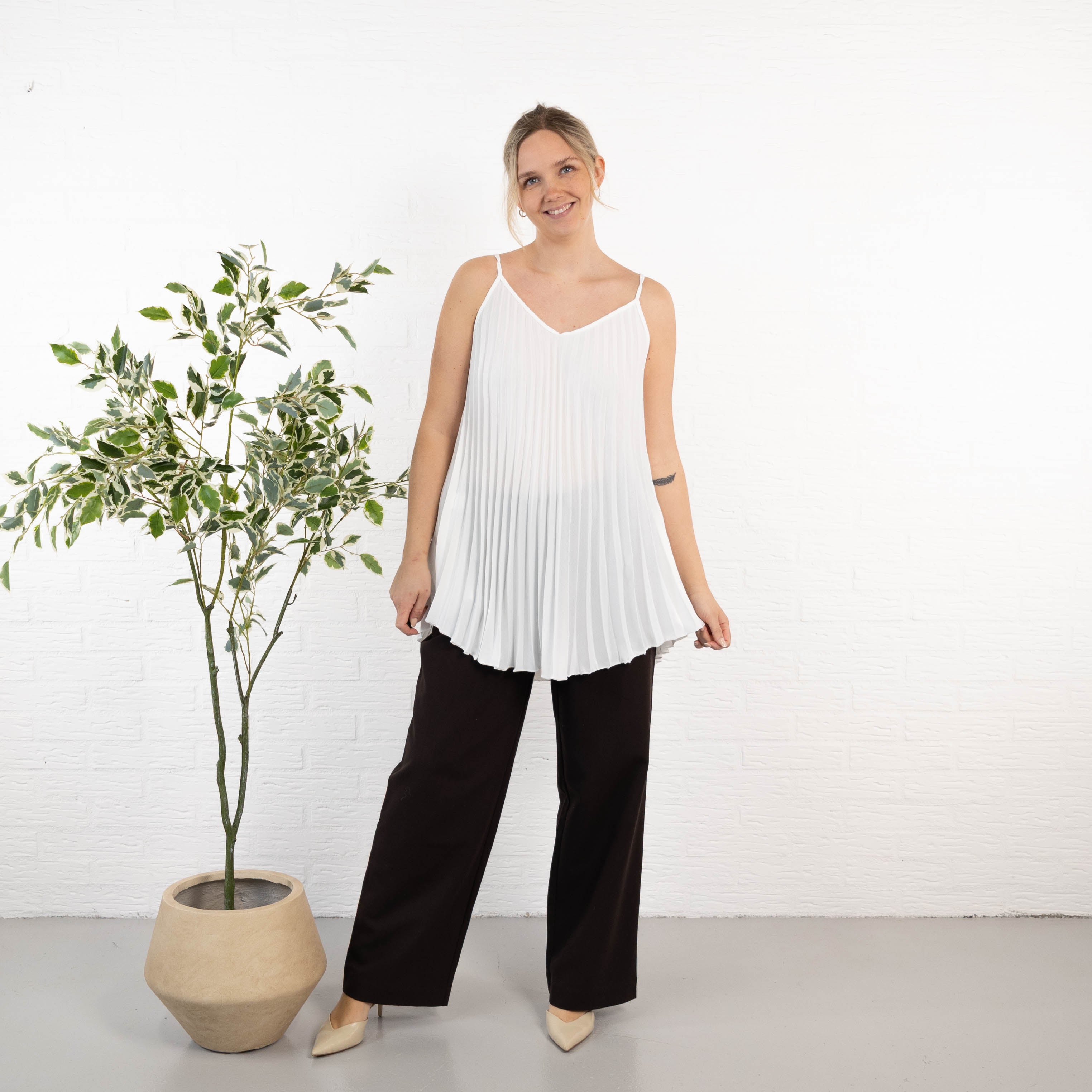 Jemima strop-top, Hvid