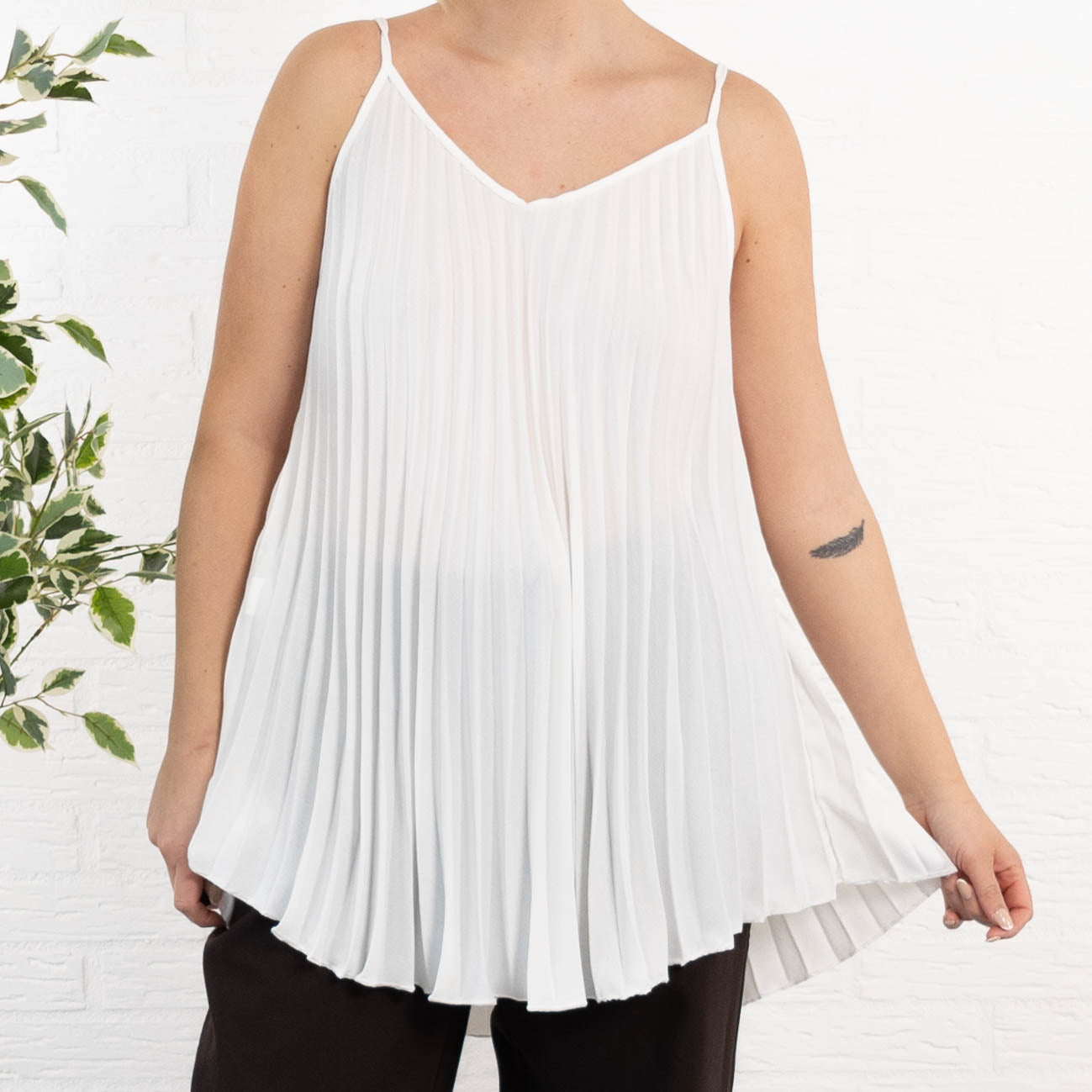 Jemima strop-top, Hvid