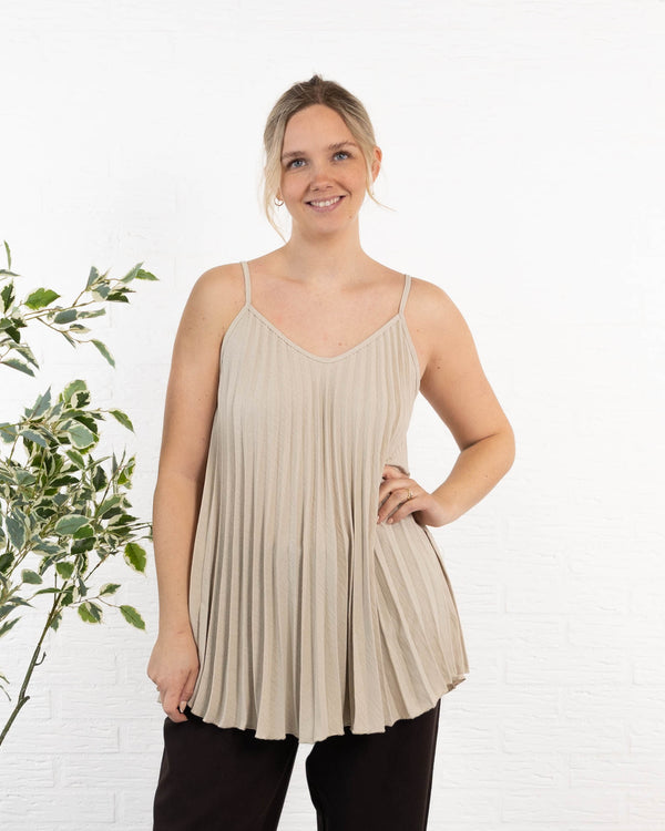 Jemima strop-top, Beige