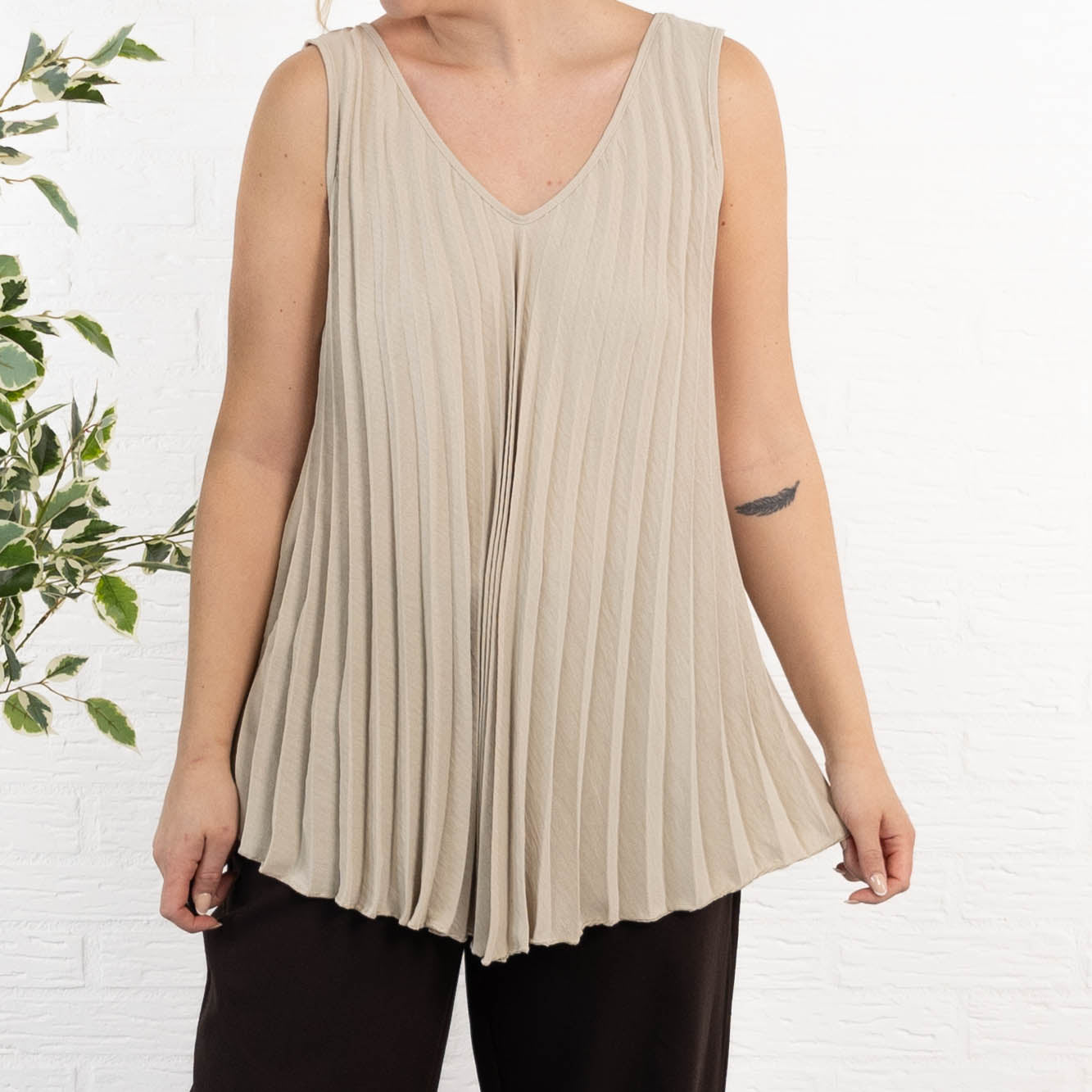 Gemma top, Beige