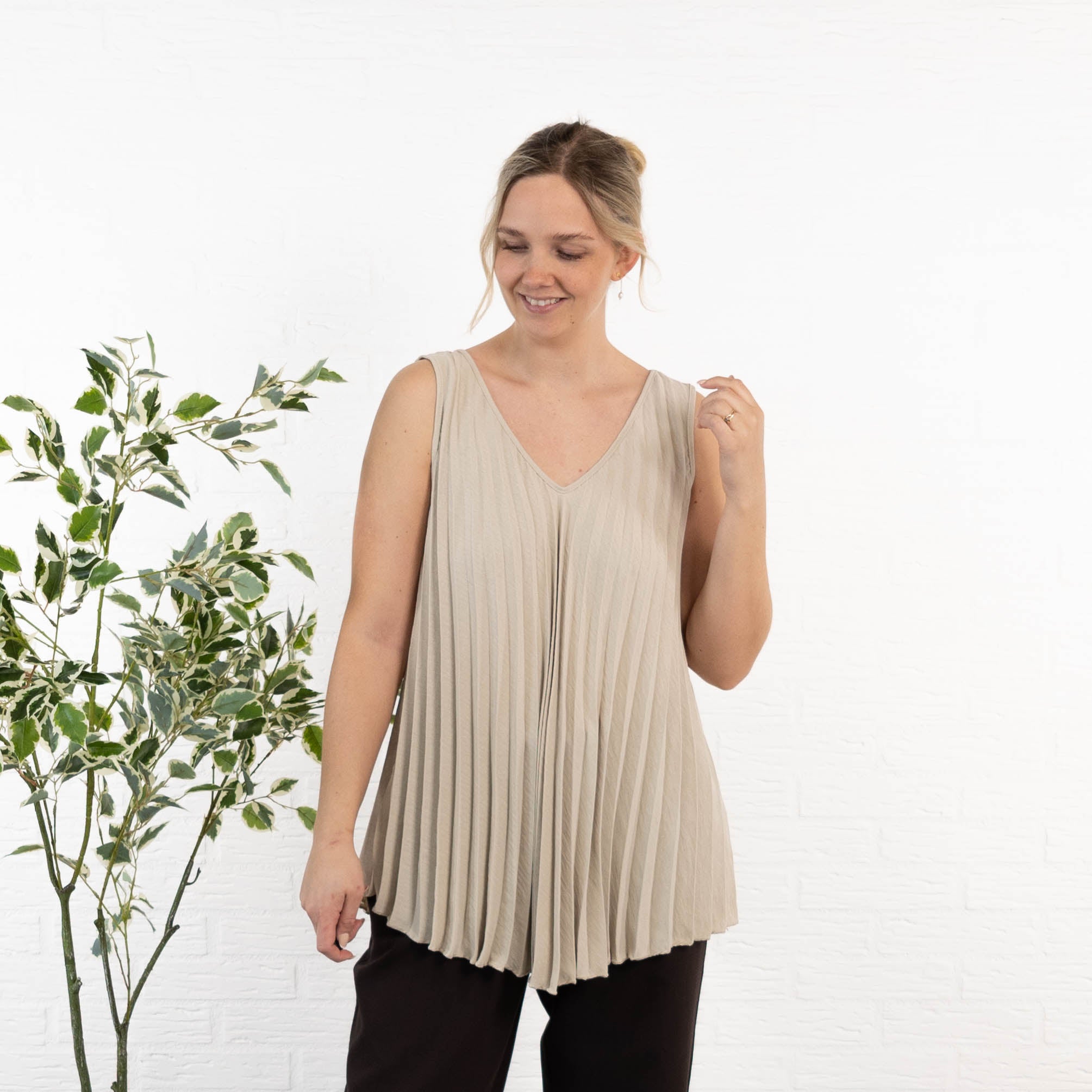 Gemma top, Beige