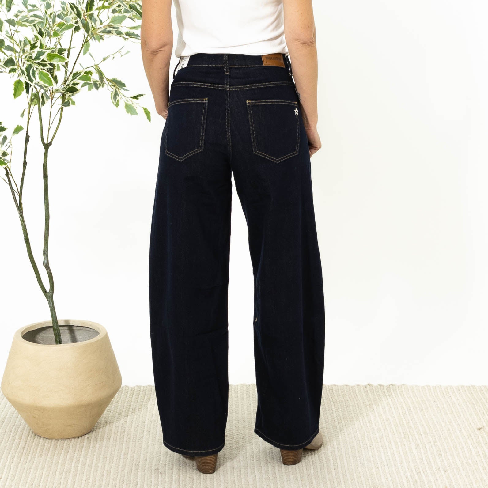 Evy karostar wide leg Jeans, Navy
