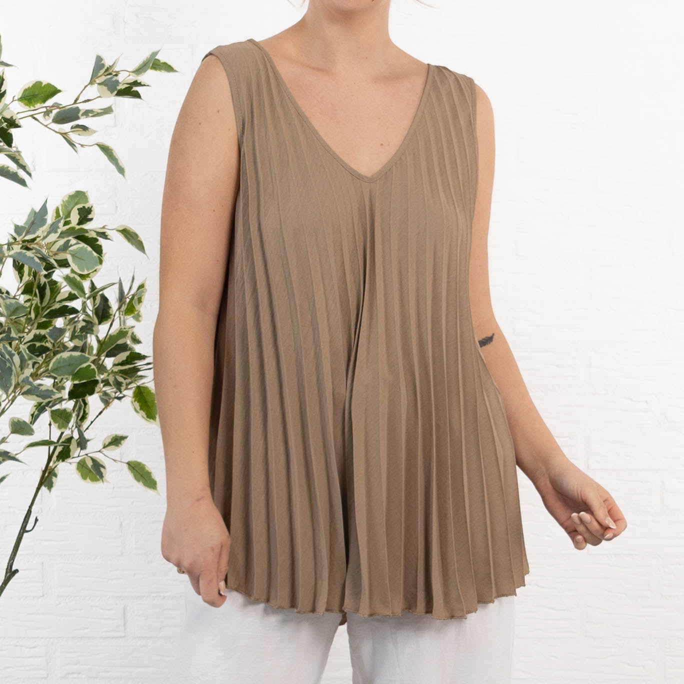 Gemma top, Taupe