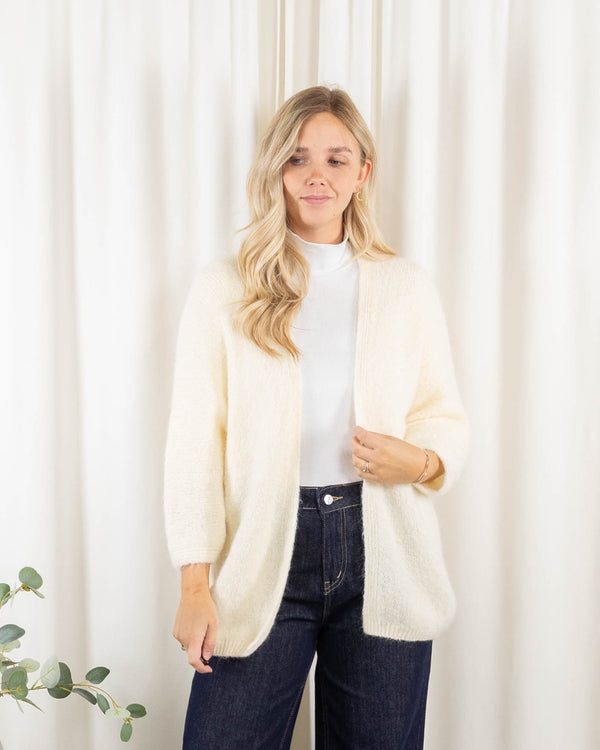 Laura cardigan, Råhvid
