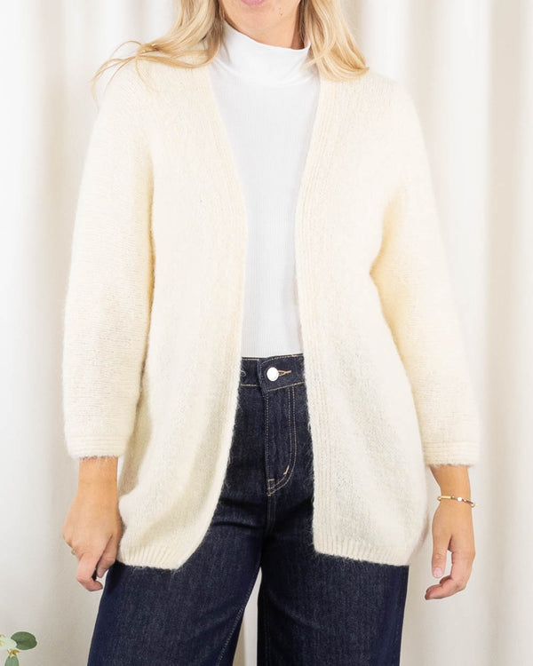 Laura cardigan, Råhvid