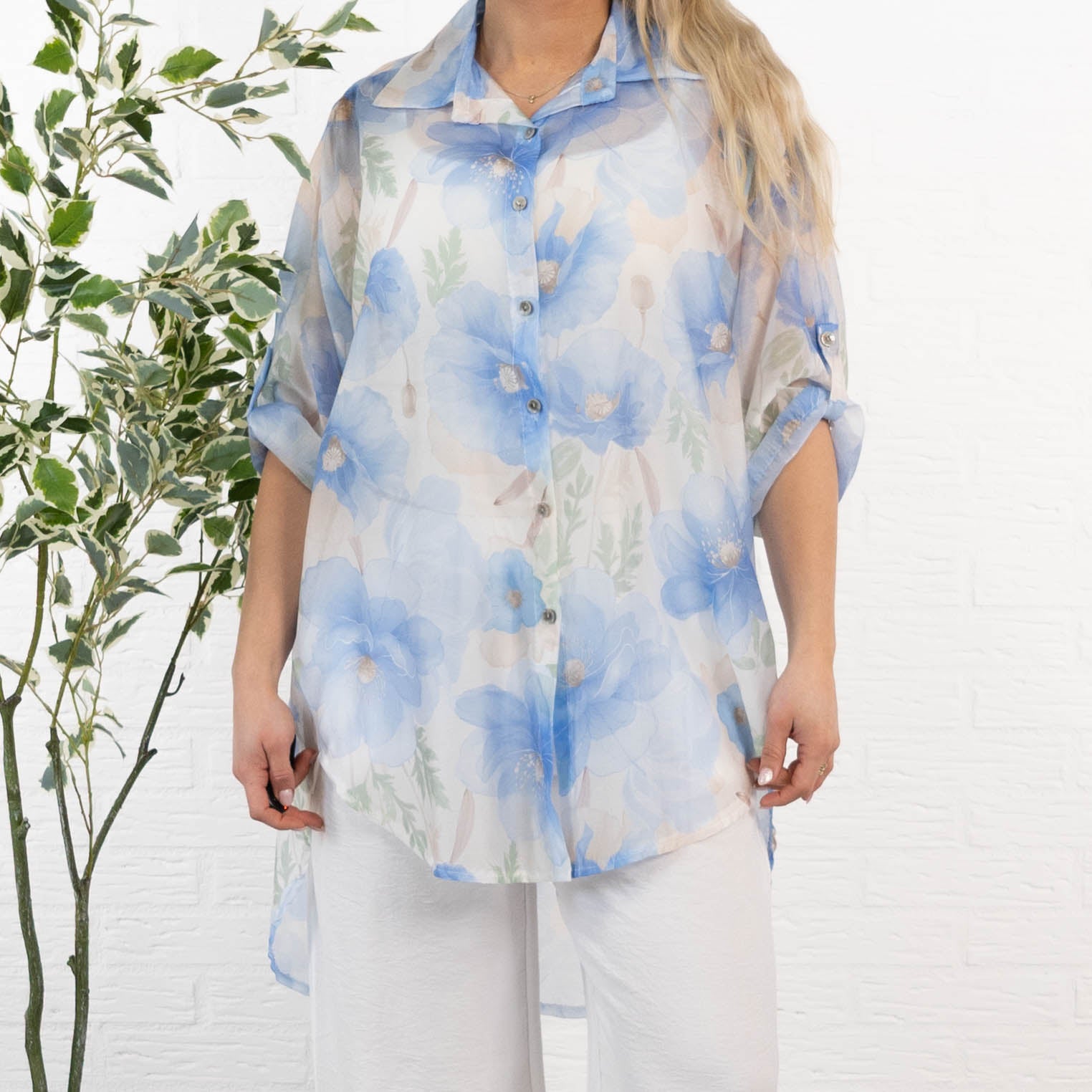 Tully skjorte/tunika, Lyseblå