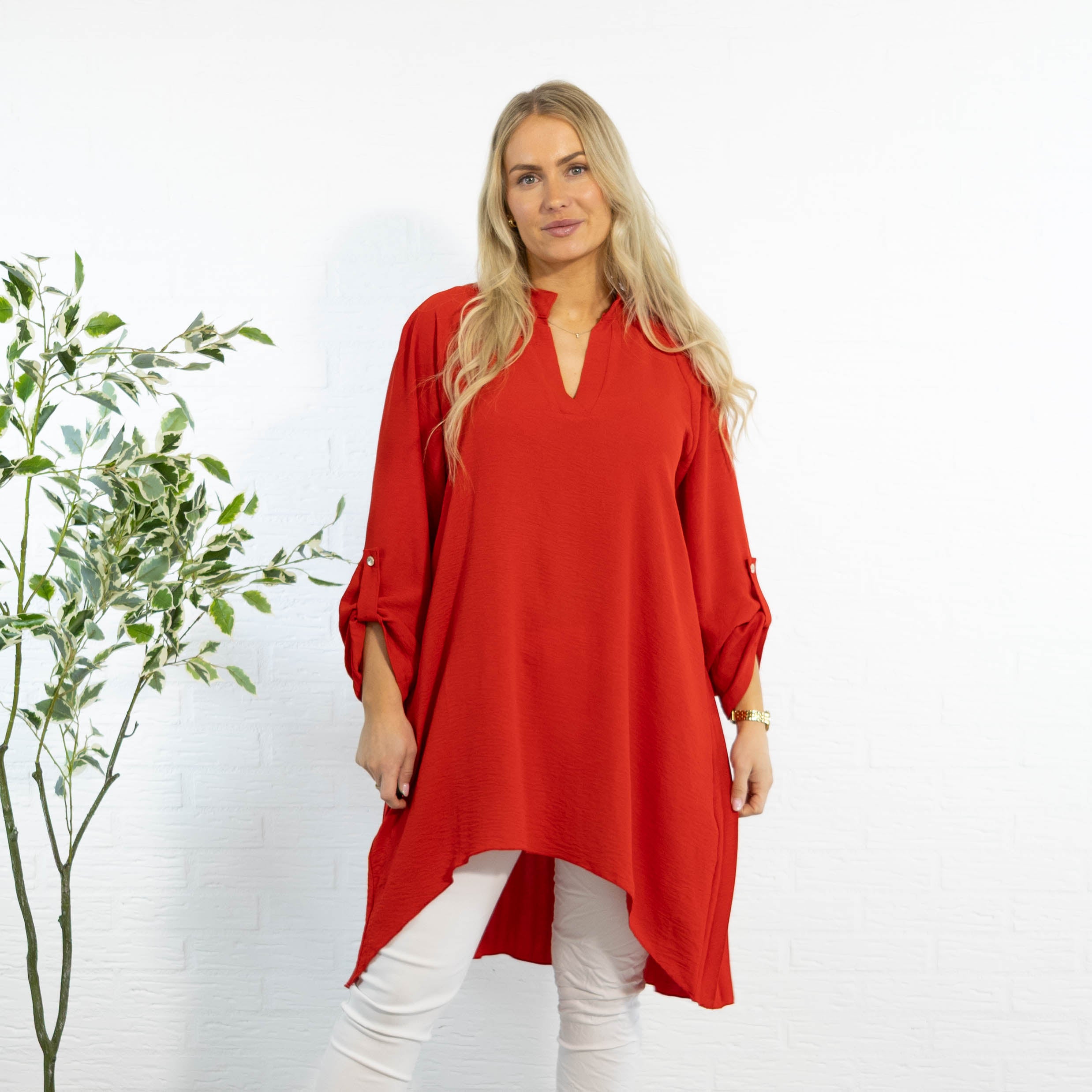 Derry skjorte tunika, Rød
