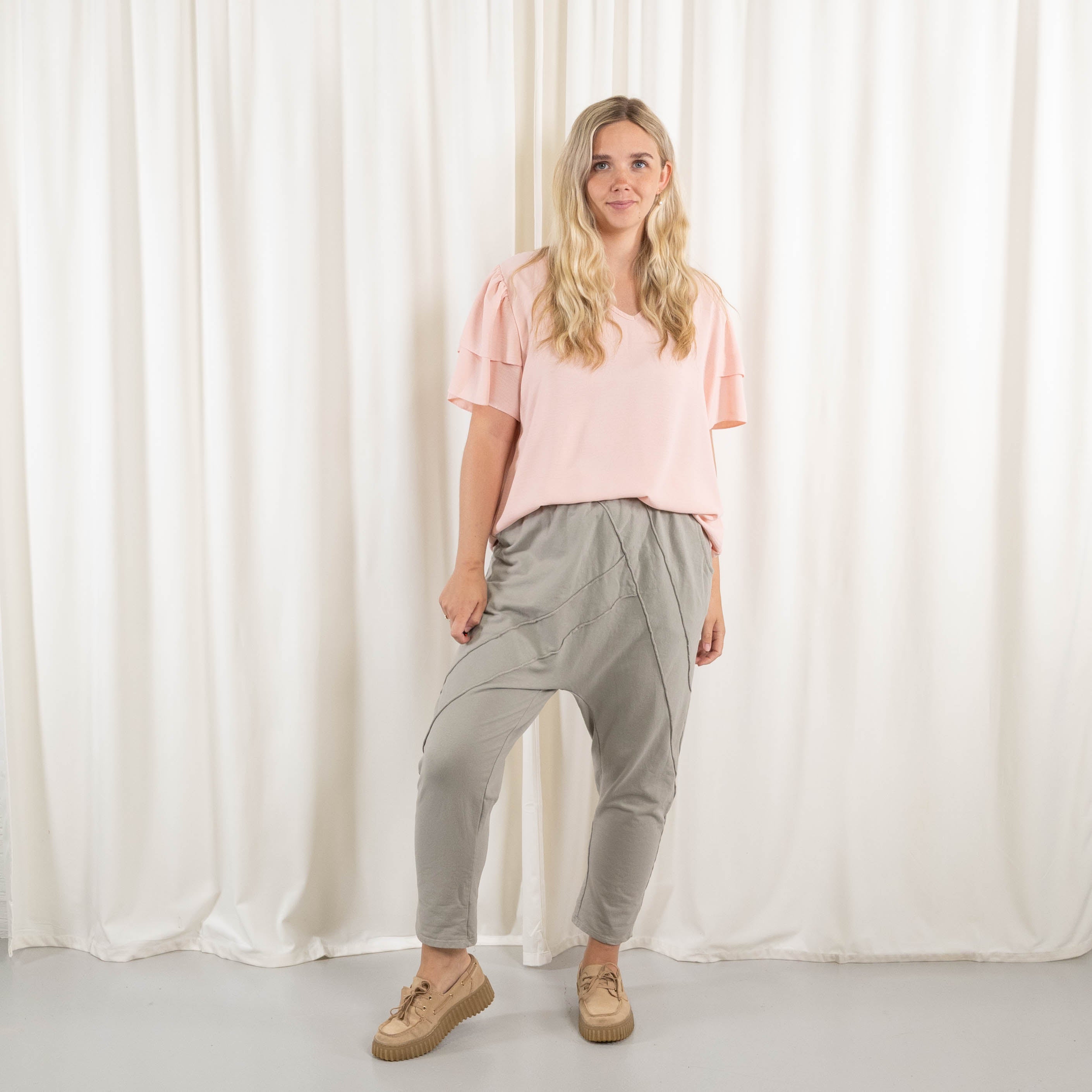 Slasky 7/8 bukser, Taupe