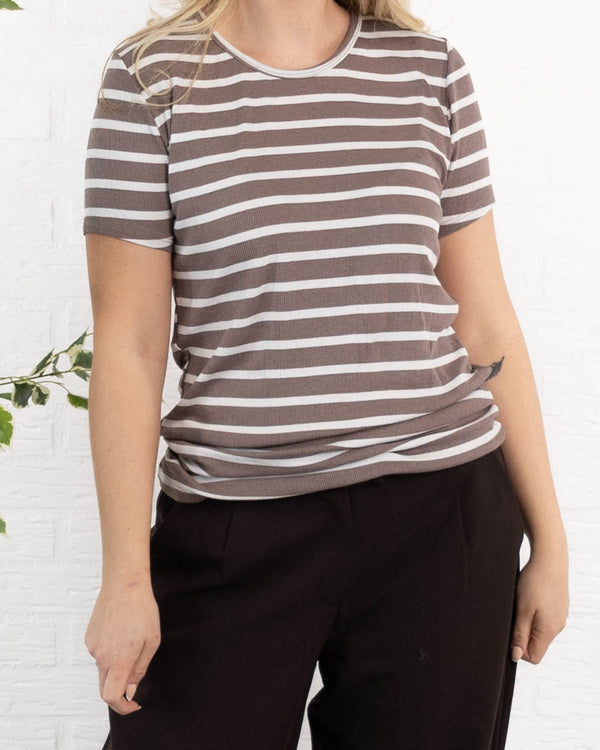 Alina t-shirt, Taupe