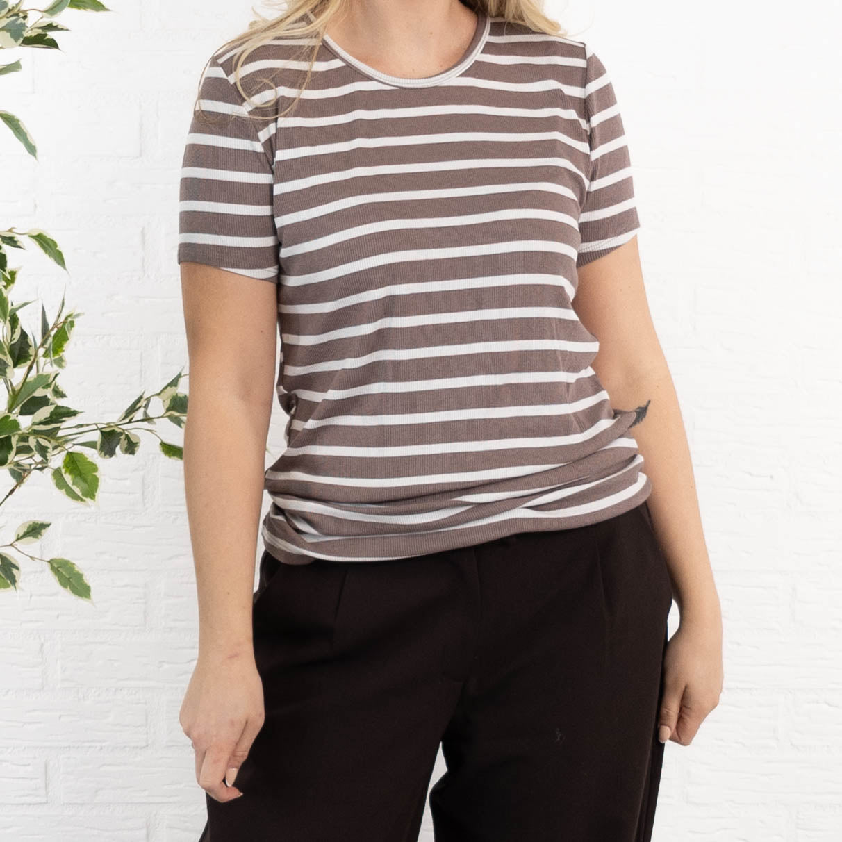 Alina t-shirt, Taupe