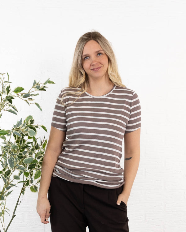 Alina t-shirt, Taupe