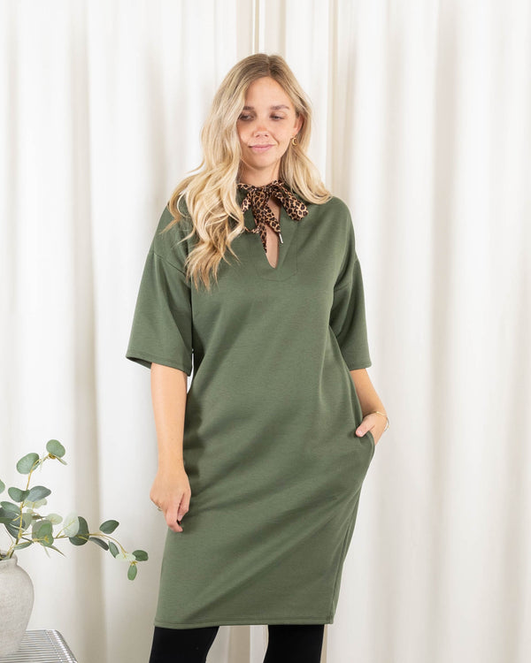 Tyra sweatkjole, Khaki