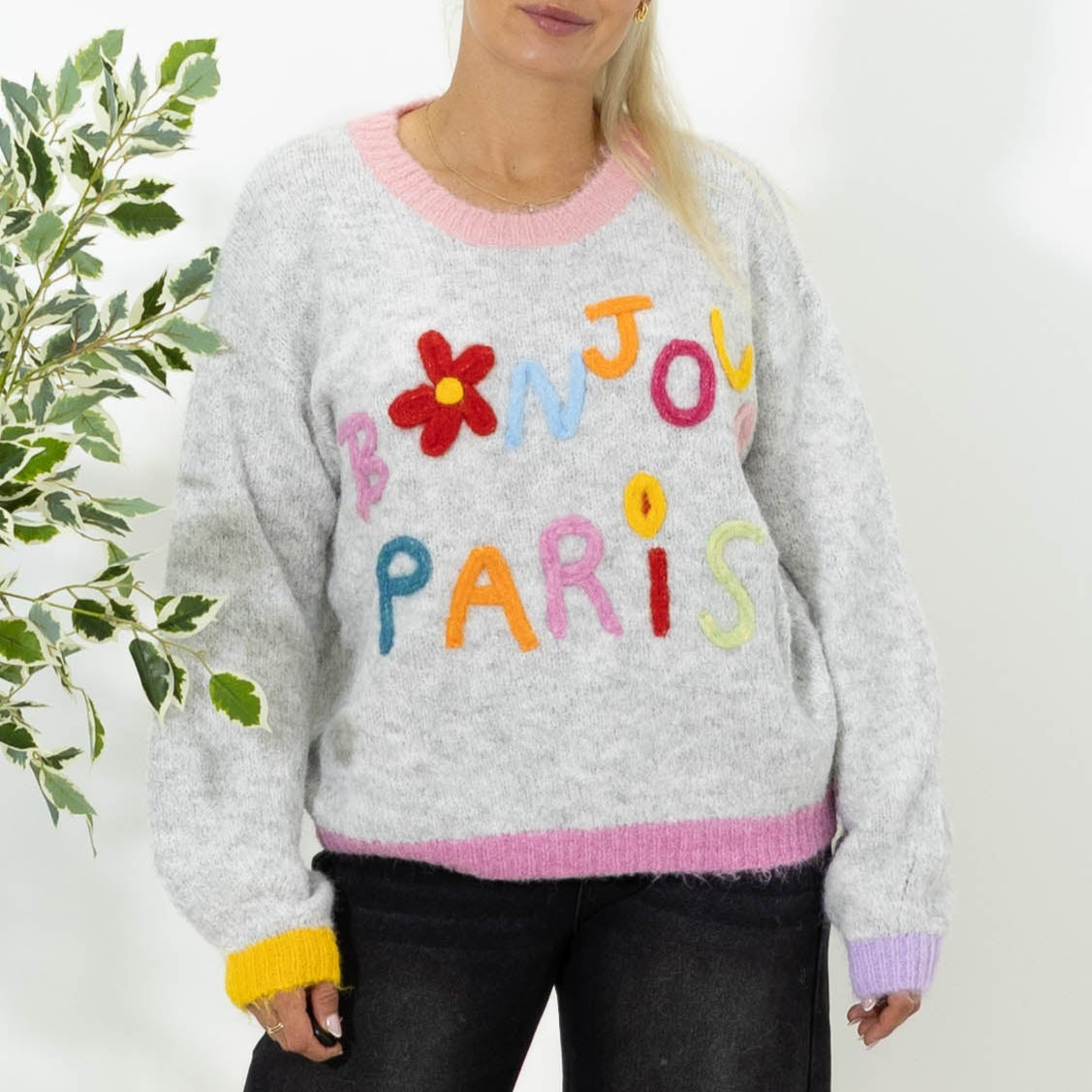 Bonjou Paris strik, Lysegrå