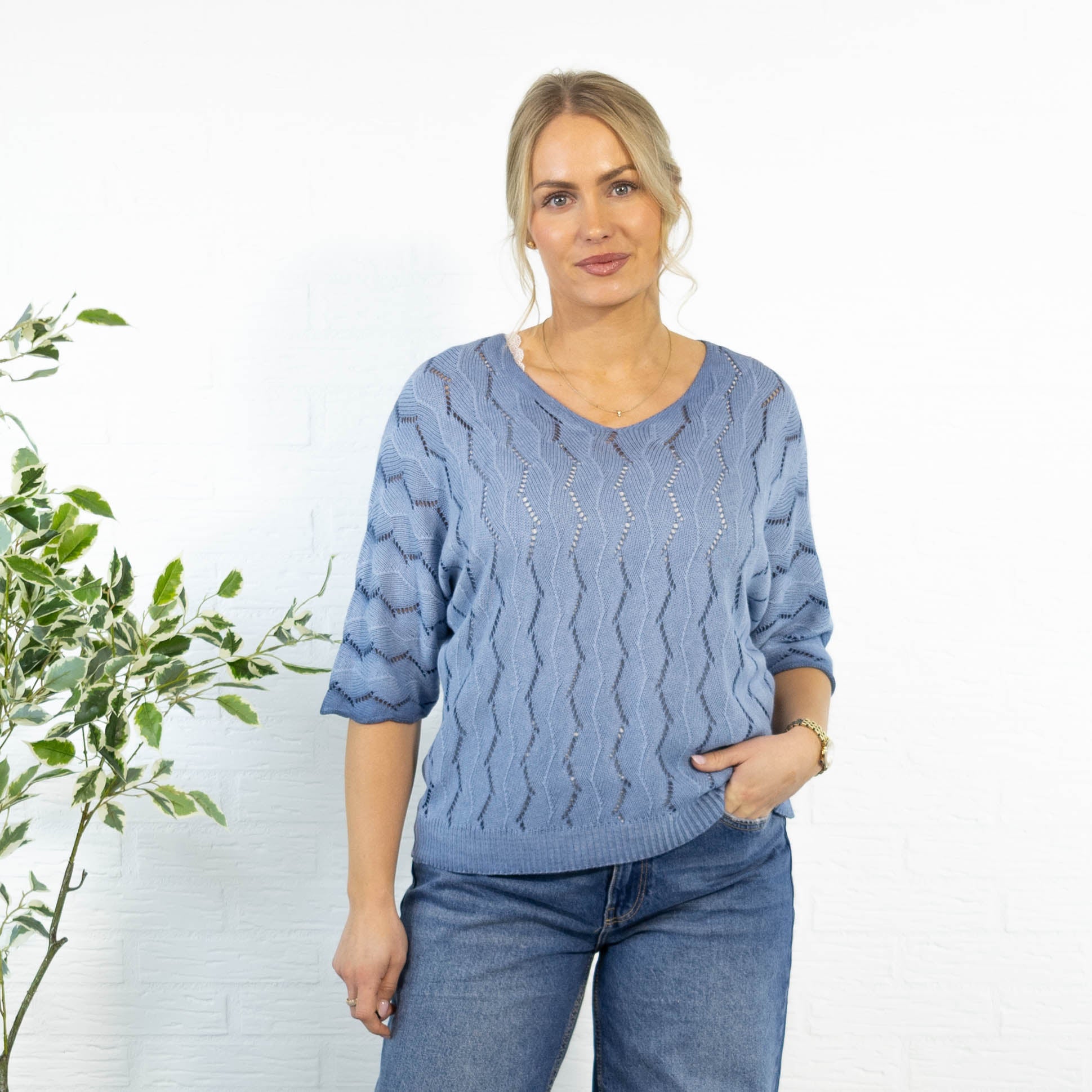 Selma strik, Dueblå