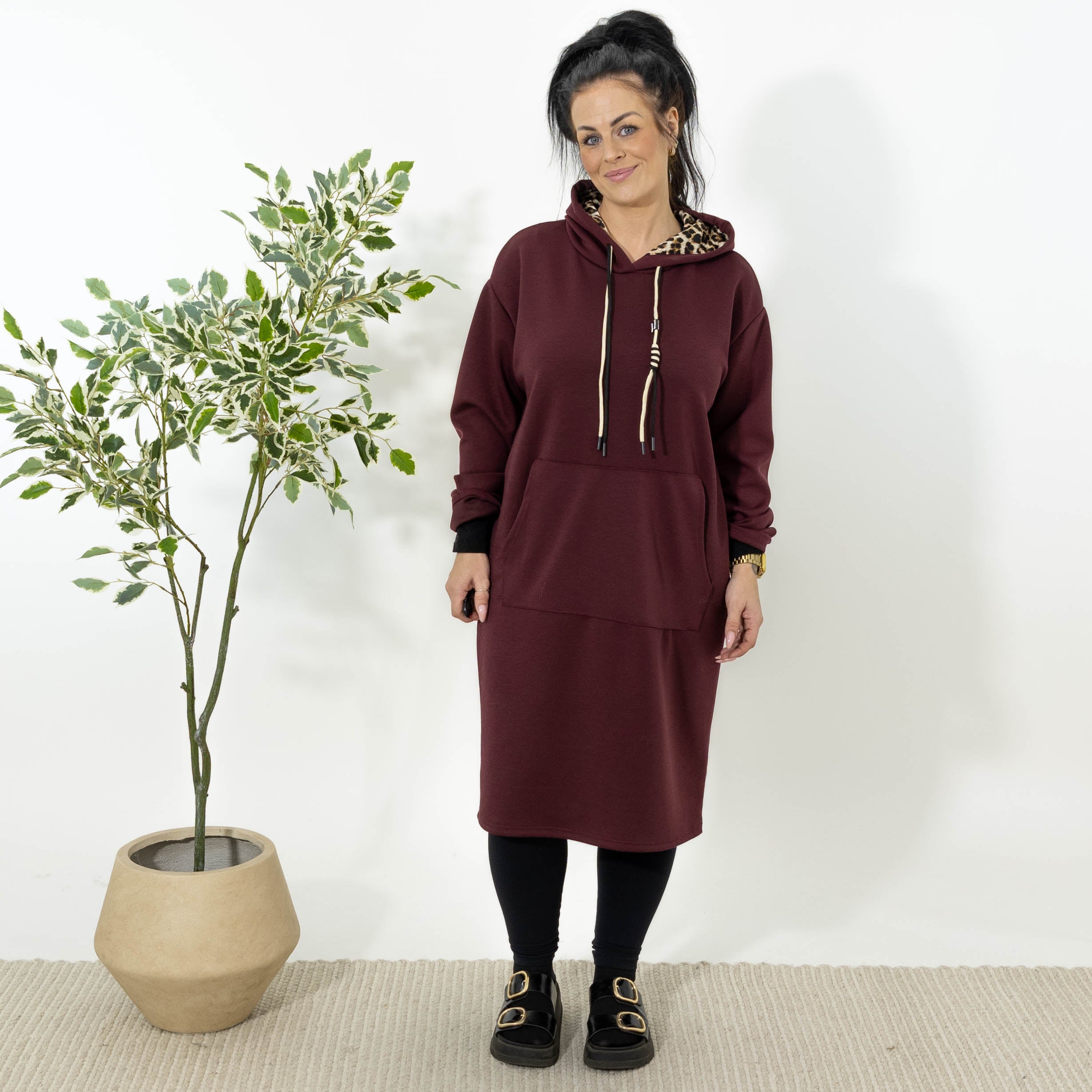 Coco sweatshirt hoodie, Bordeaux