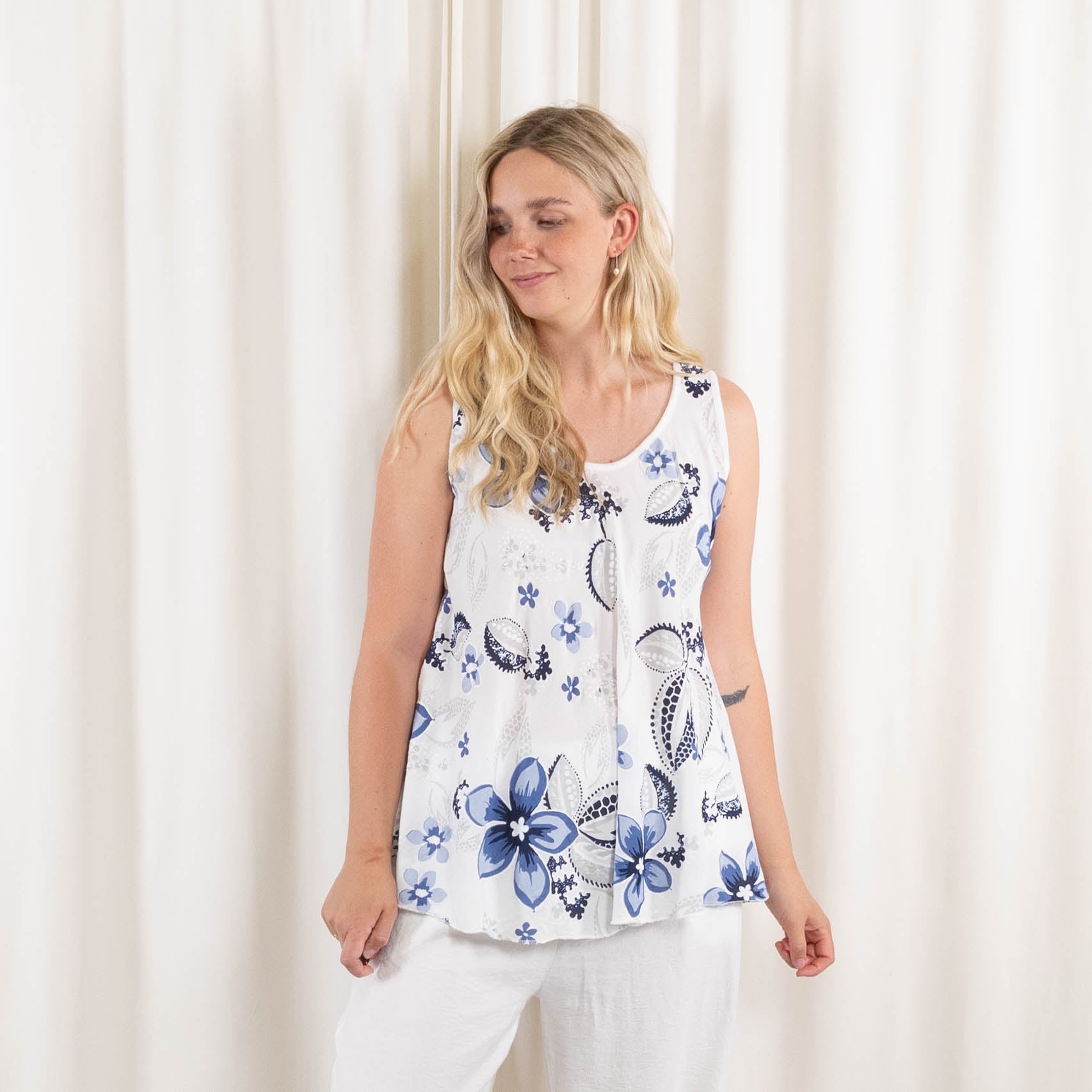 Rosanne top, Hvid