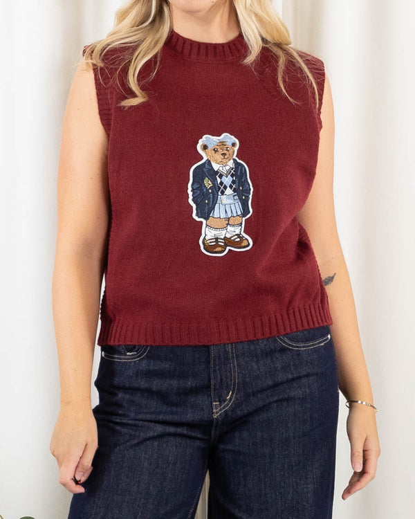 Kammy strik/vest, Bordeaux