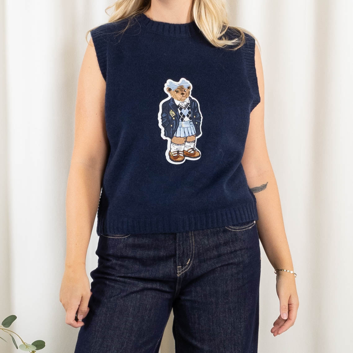 Kammy strik/vest, Navy