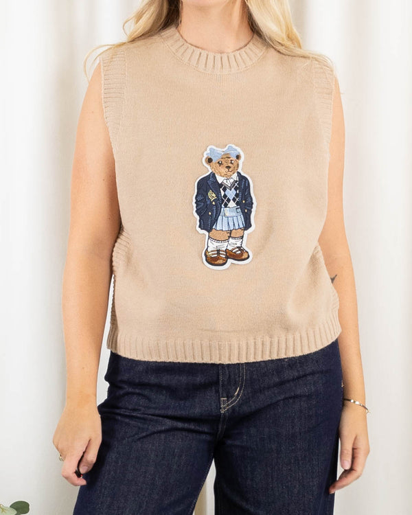 Kammy strik/vest, Beige