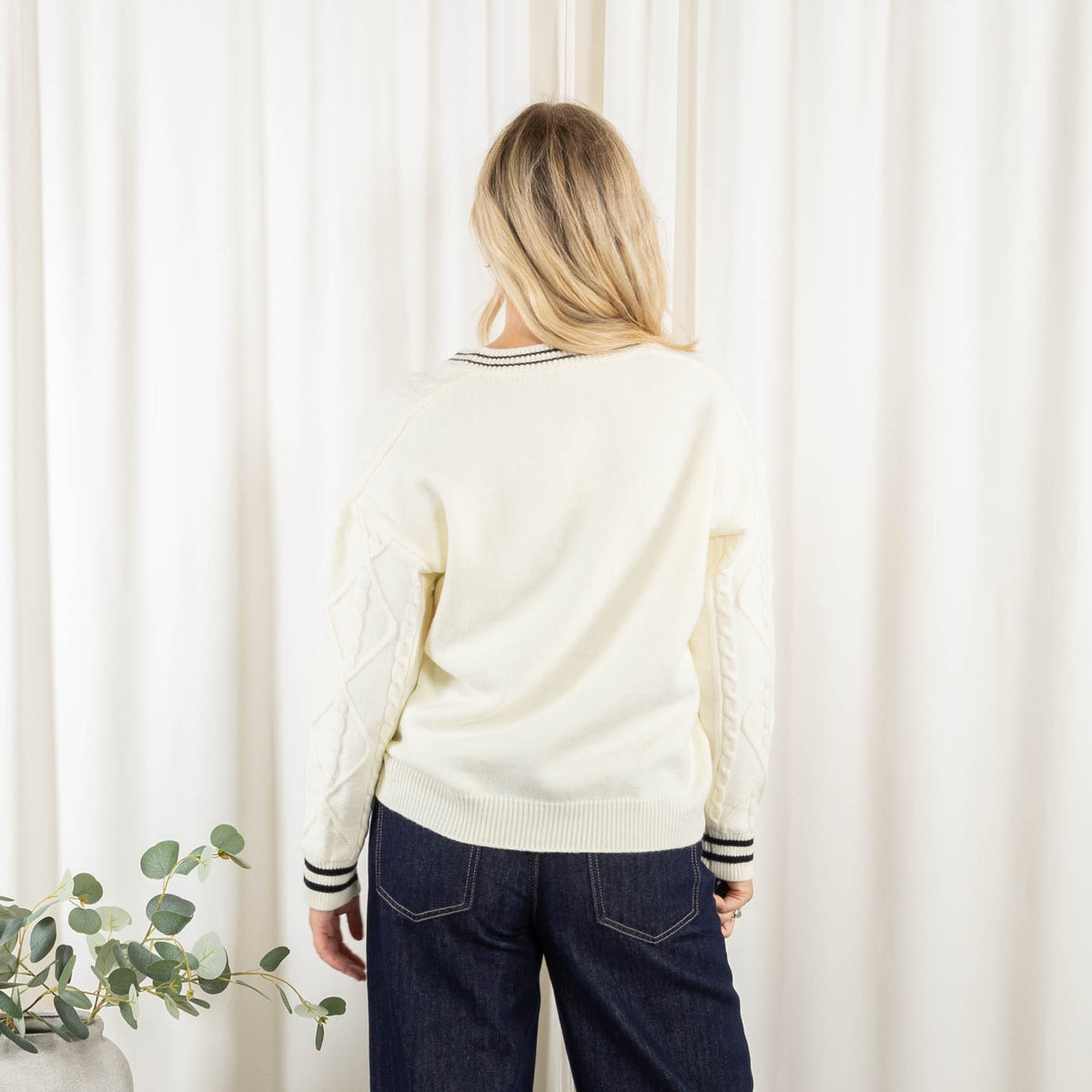 Henny strik, Hvid