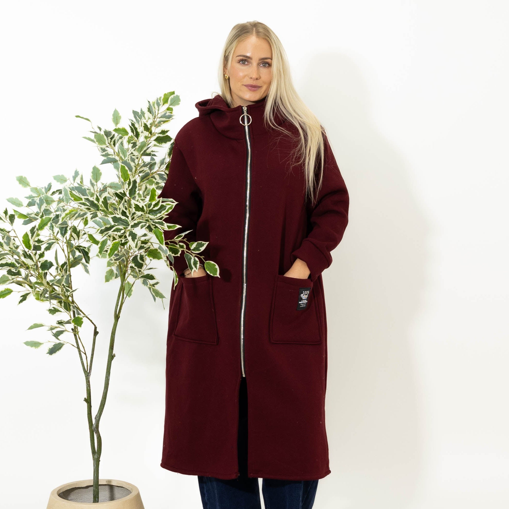 Bertie sweatshirt jakke, Bordeaux