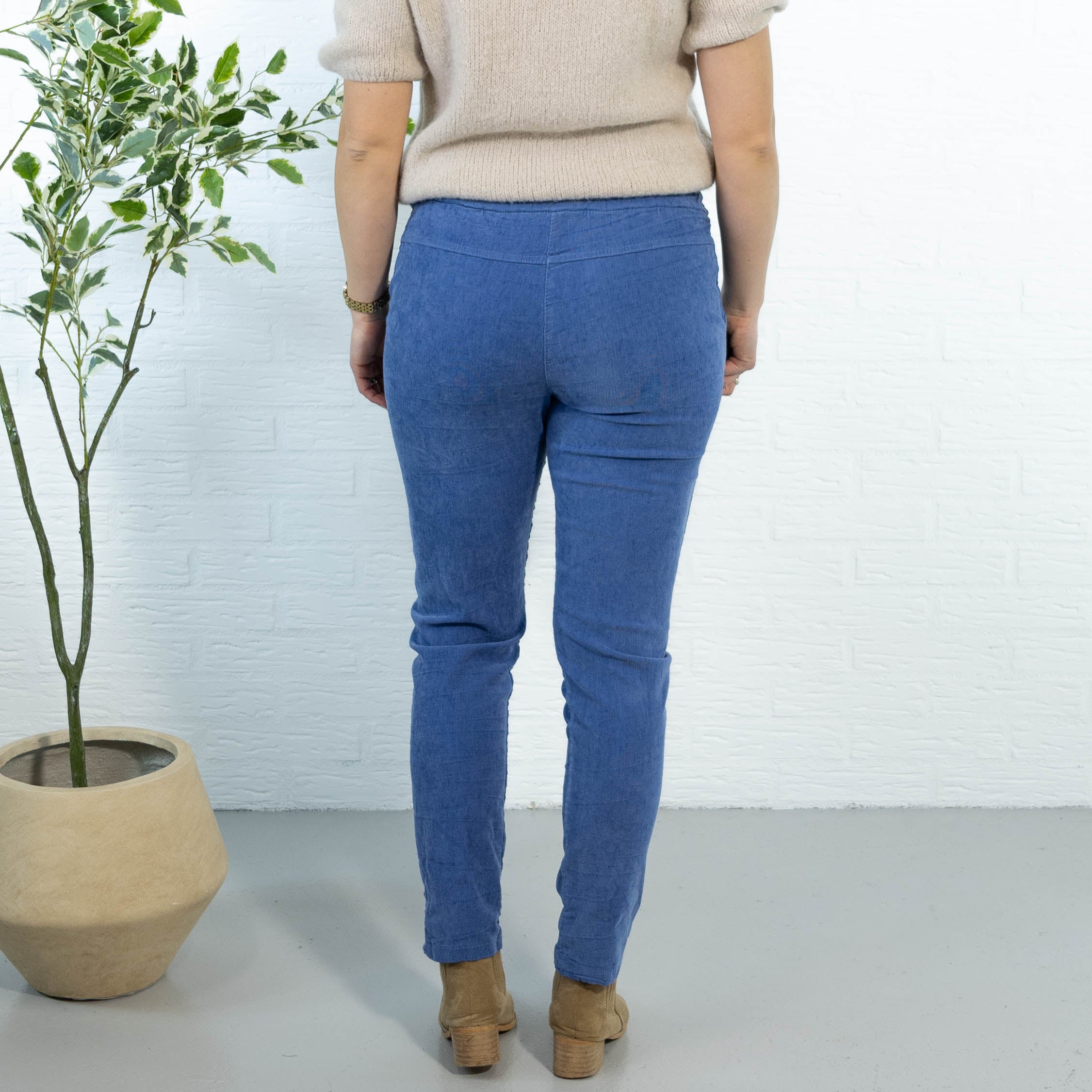 Noemi stonewashed bukser, Dueblå