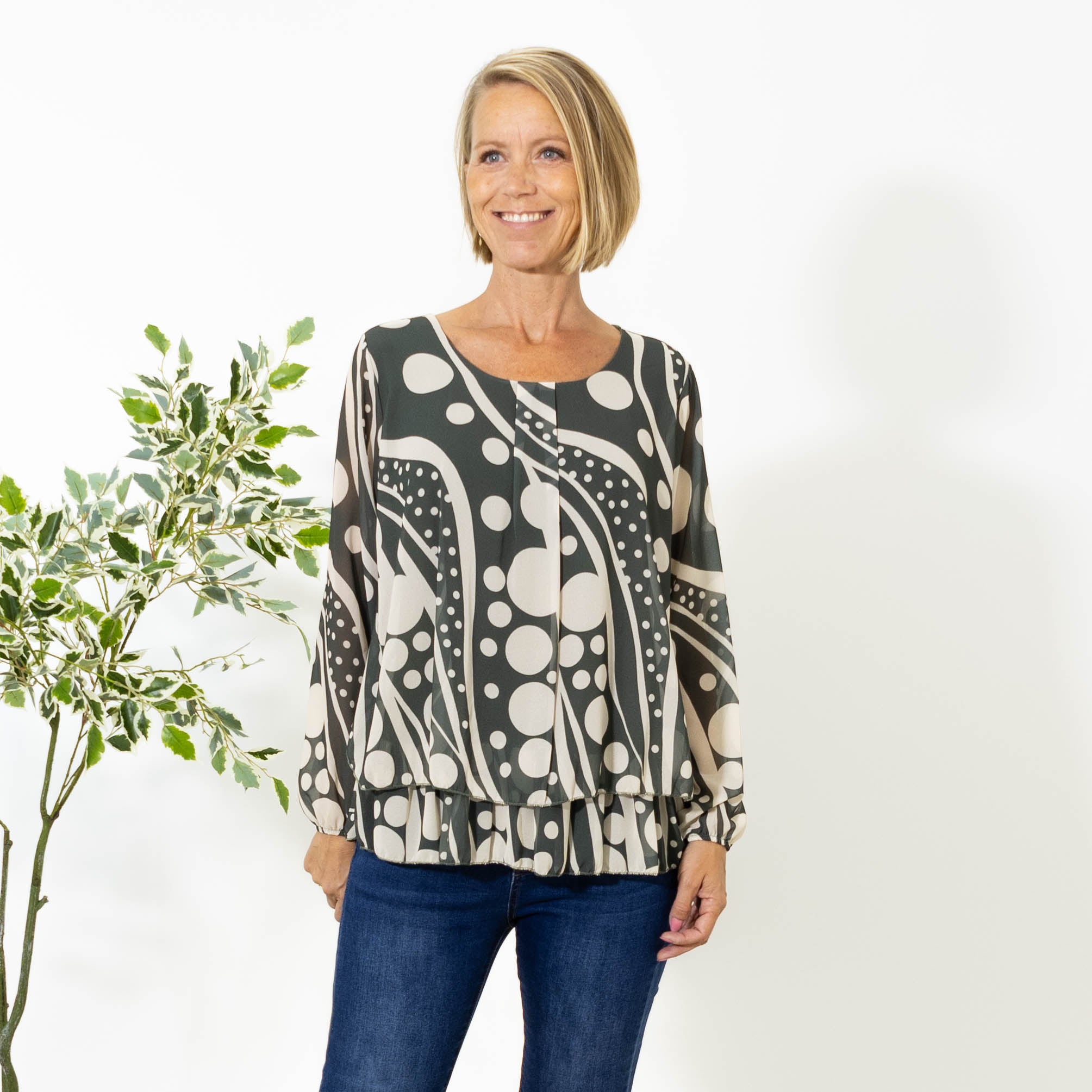 Lora 2 delt overdel, Khaki