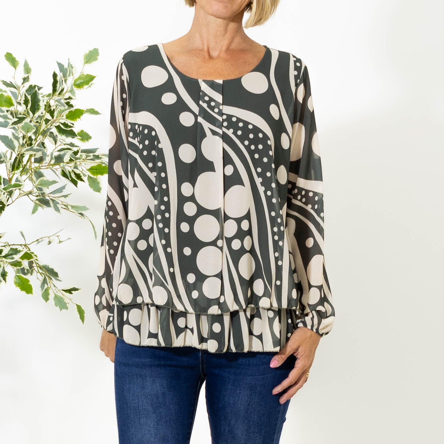 Lora 2 delt overdel, Khaki