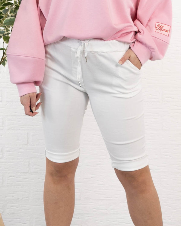 Lona shorts, Hvid
