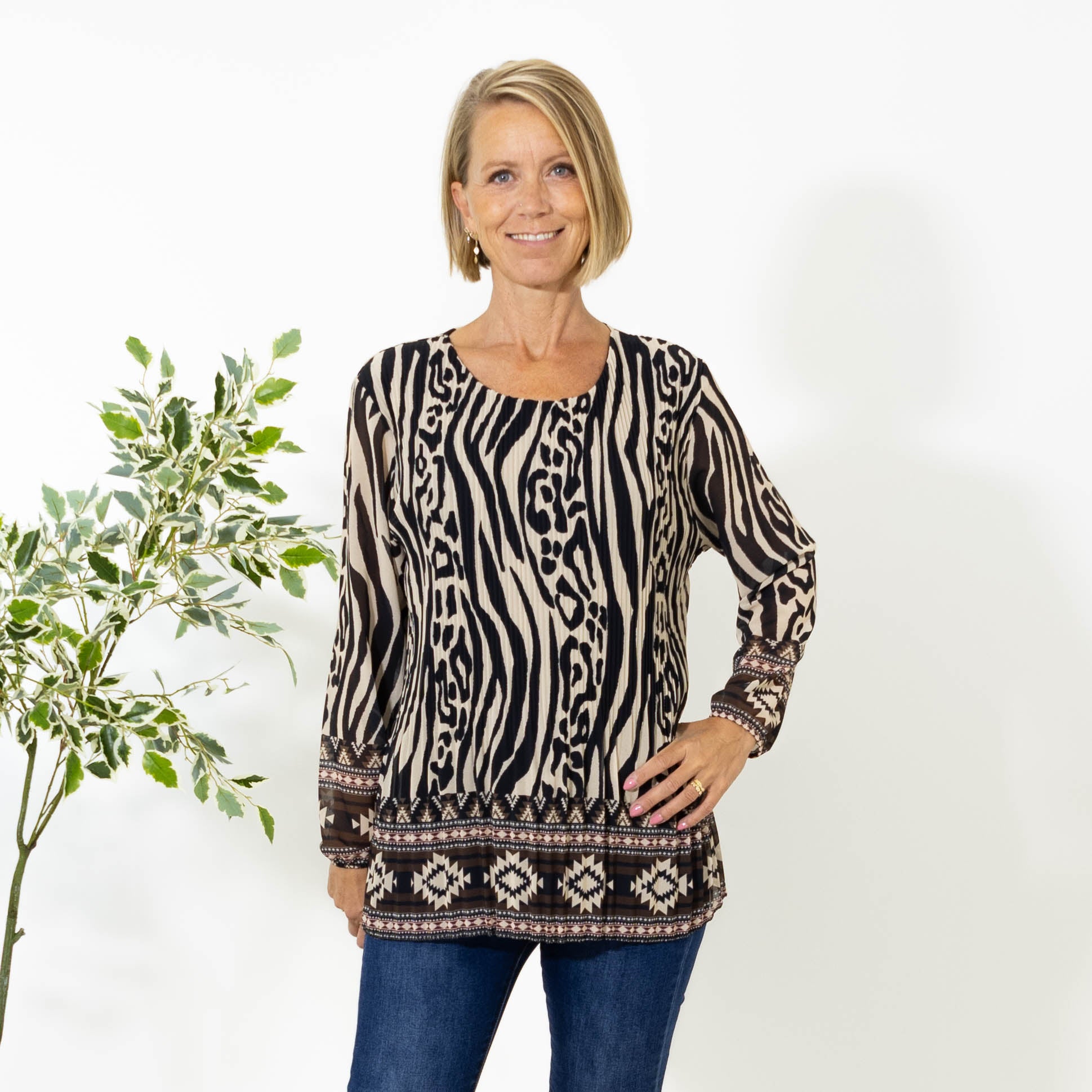 Gina 2 delt overdel, Sort