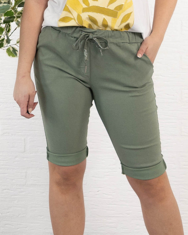 Lona shorts, Khaki