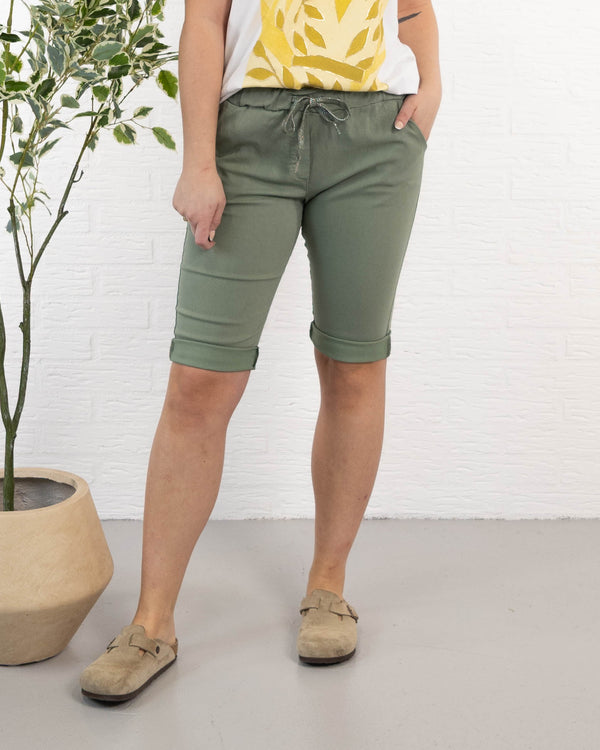 Lona shorts, Khaki