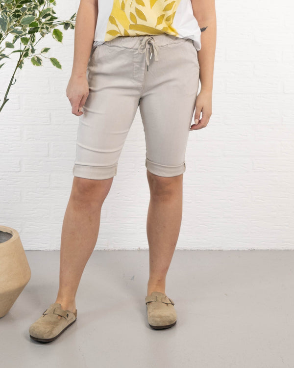Lona shorts, Beige