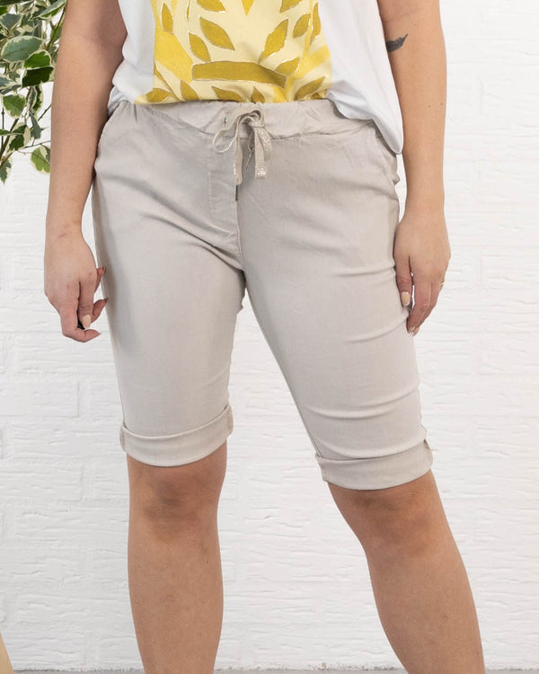 Lona shorts, Beige